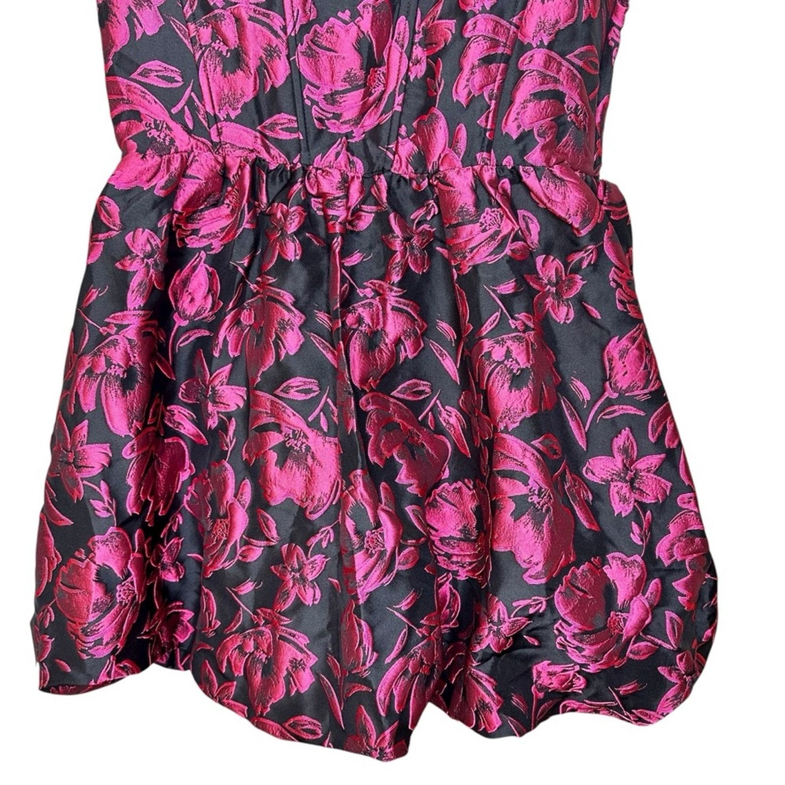 Other Lulus Black Floral Jacquard Corset Mini Dress NWT Medium Size M / US 6-8 / IT 42-44 - 8 Thumbnail