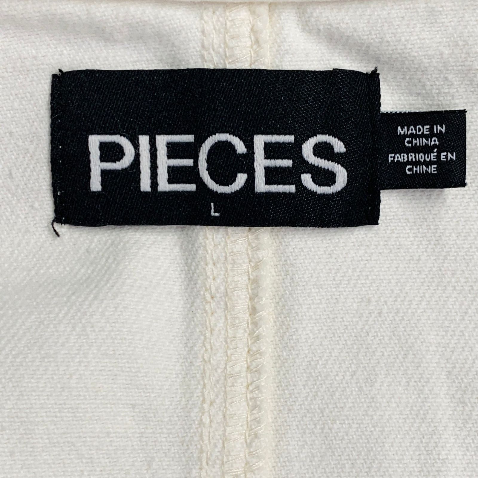 Other PIECES Size L Cream Cotton Twill Snaps Cape Size L / US 10 / IT 46 - 5 Thumbnail