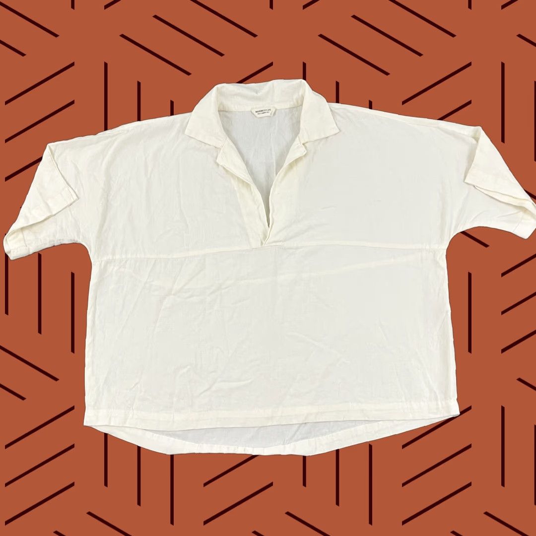 Vintage Marrakshi Life Blouse Womens XL White Casual Popover Summer Preppy 2022 Size XL / US 12-14 / IT 48-50 - 1 Thumbnail