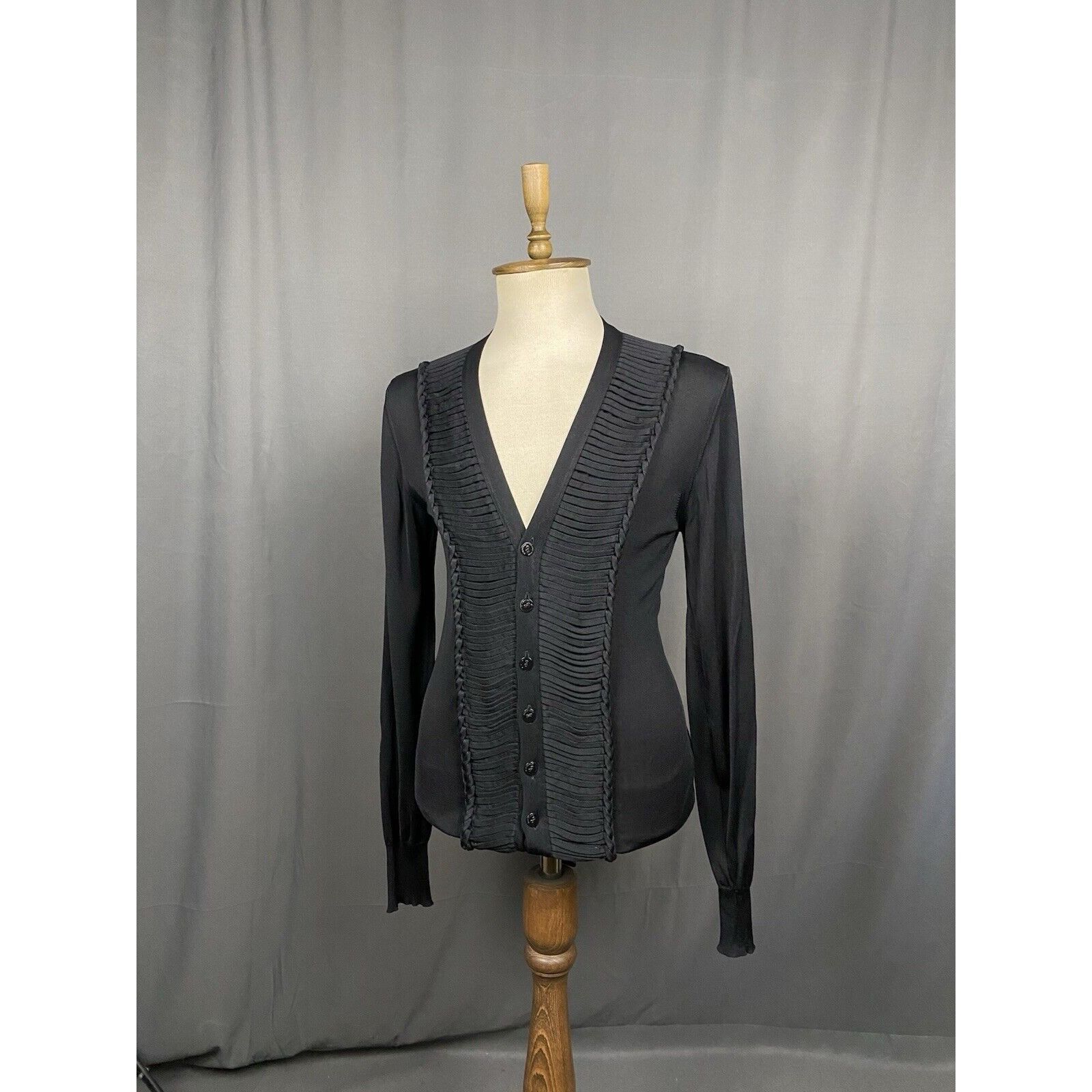 Burberry Prorsum RARE! Burberry Prorsum VTG Men's Black Cardigan Sweater Size Size US L / EU 52-54 / 3 - 2 Thumbnail