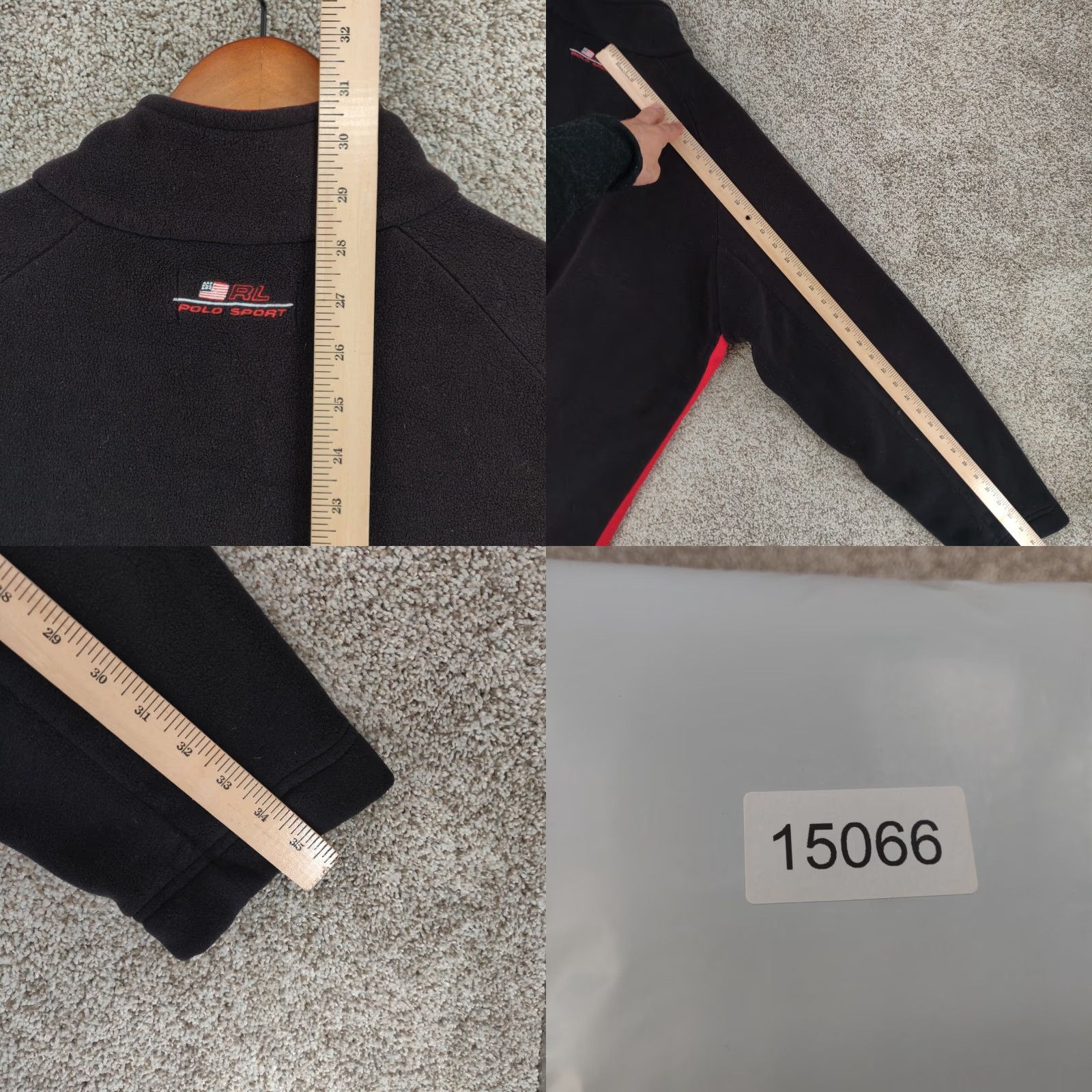 Polo Ralph Lauren VINTAGE Polo Ralph Lauren Pullover Sweatshirt Mens XL Black Mock Neck 1/4 Zip Fleece Thermal Logo Pockets USA Size US XL / EU 56 / 4 - 11 Thumbnail