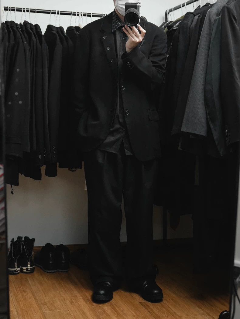 Yohji Yamamoto Yohji Yamamoto 11ss floral silk collar double suit-2505 Size US M / EU 48-50 / 2 - 4 Thumbnail