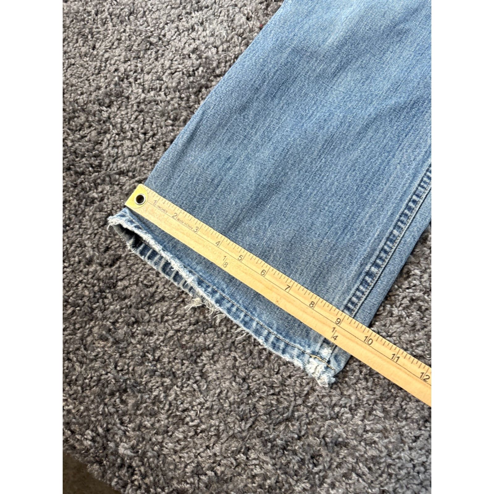 J.Crew VINTAGE J.CREW Jeans Bootcut 35x30 Regular Men Blue Denim 5-Pocket Inseam 30 Cotton Canada Baggy Size US 35 - 3 Thumbnail
