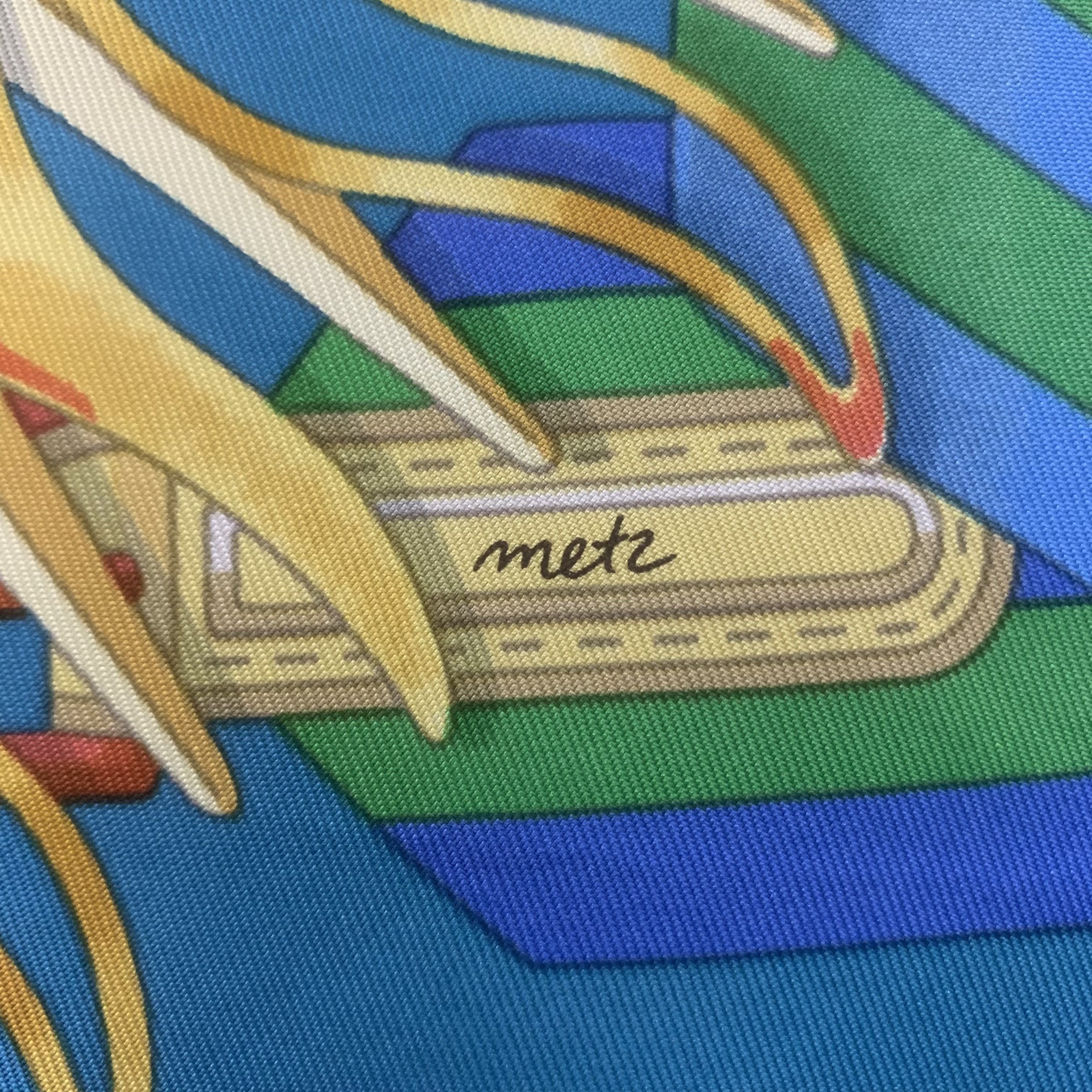 Hermes Hermes Scarf Les Sangles de Phoebus by J. Metz 90cm A4971 Size ONE SIZE - 9 Thumbnail