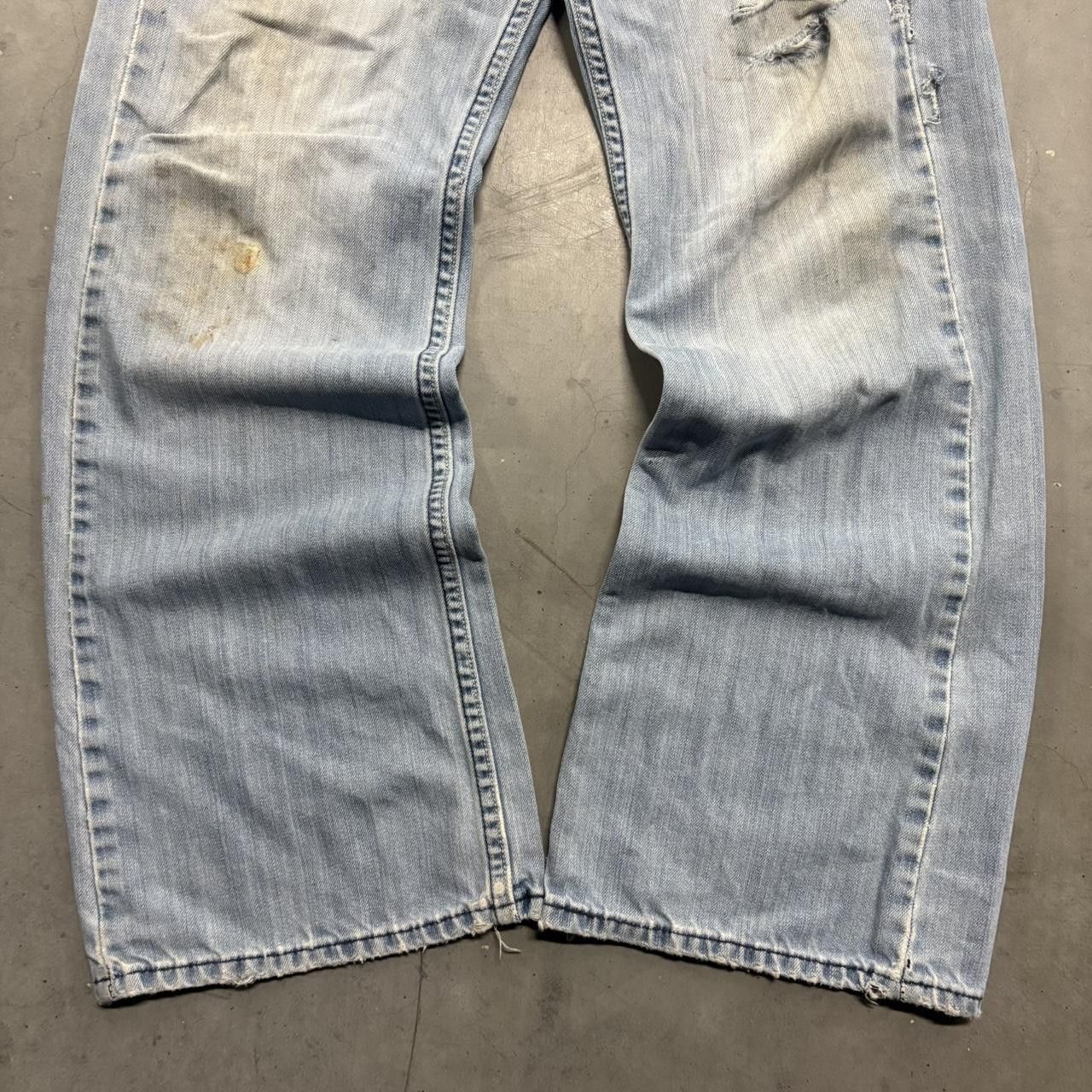 Vintage Crazy Vintage Y2K/2000s Baggy Wideleg Ripped Light Wash Distressed Denim Jeans! Size US 36 / EU 52 - 5 Thumbnail