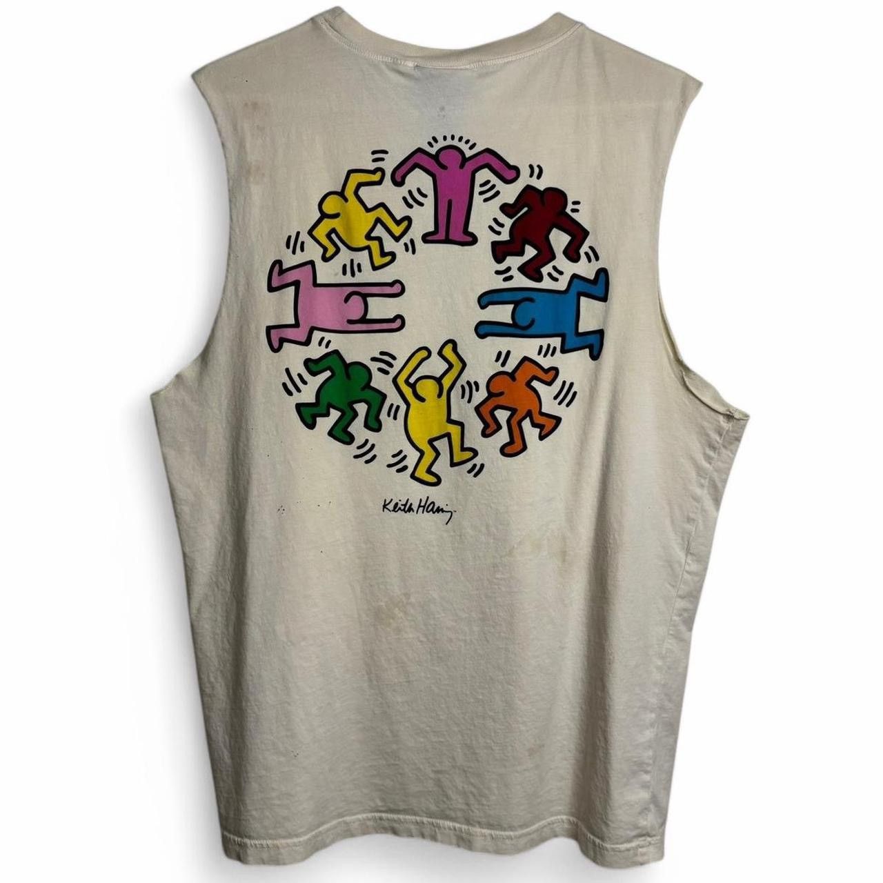 H&M × Keith Haring H&M Keith Haring Trashed White Sleeveless Graphic Tee Size US M / EU 48-50 / 2 - 6 Thumbnail