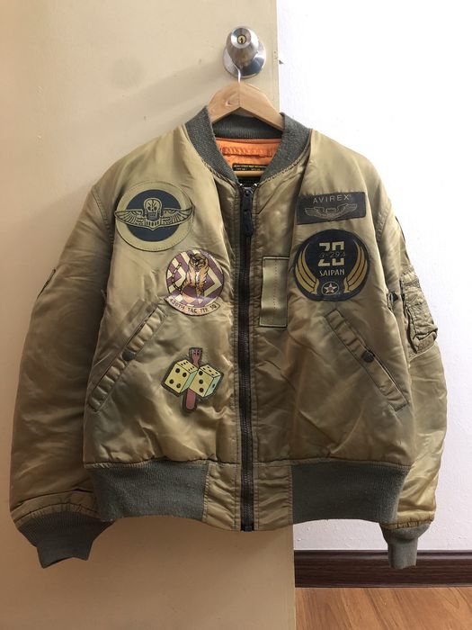 Ma 1 Vintage Avirex USAF Leather 8 Patches Bomber Jacket | Grailed