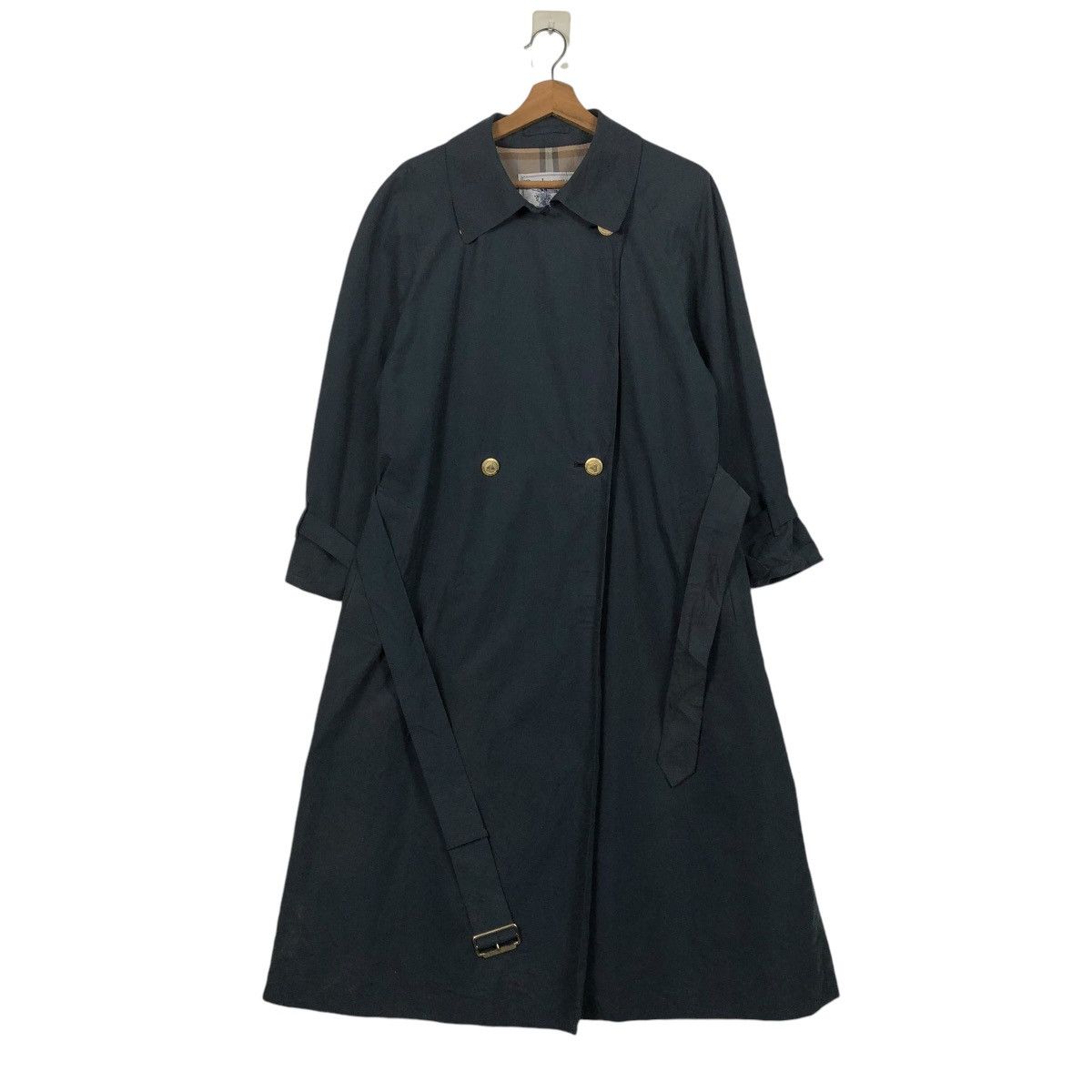 Burberry 🔥VINTAGE TRENCH COAT BURBERRYS NOVA CHECK LONG JACKET Size US M / EU 48-50 / 2 - 4 Thumbnail