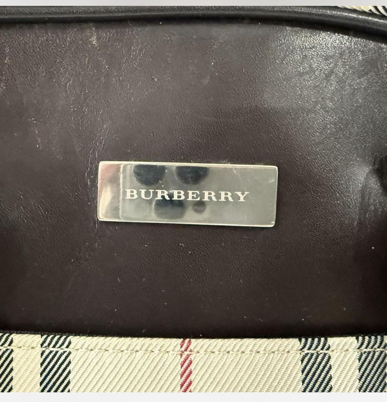 Burberry Burberry Classic Check Canvas Handbag Size ONE SIZE - 3 Thumbnail