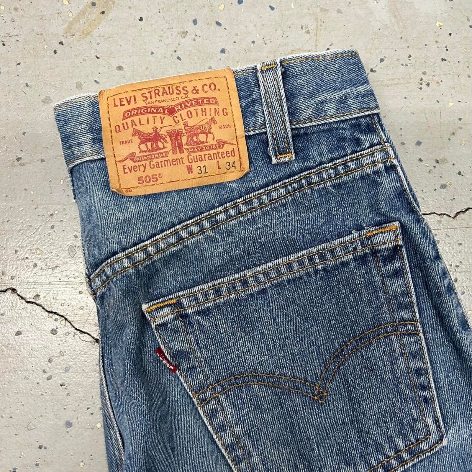 Levi's VTG Levi's 505 blue jeans Size US 31 - 2 Thumbnail