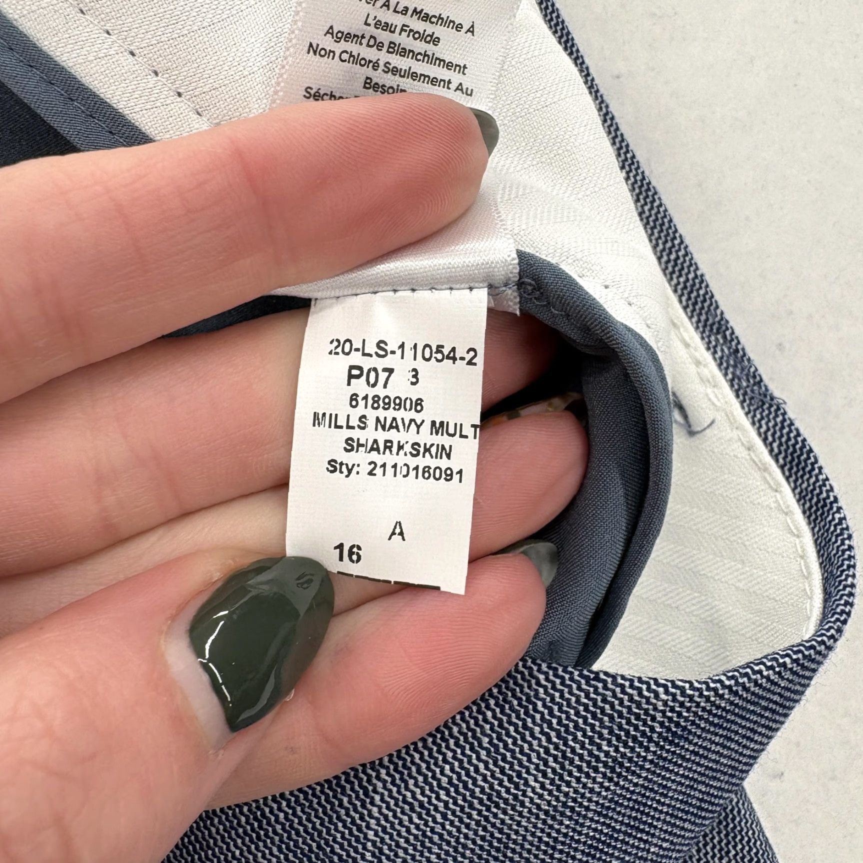 Talbots Talbots Pants Womens 16 Blue Hampshire Straight Ankle Work Wear Career Office Pants Size 38" / US 16 / IT 52 - 7 Thumbnail
