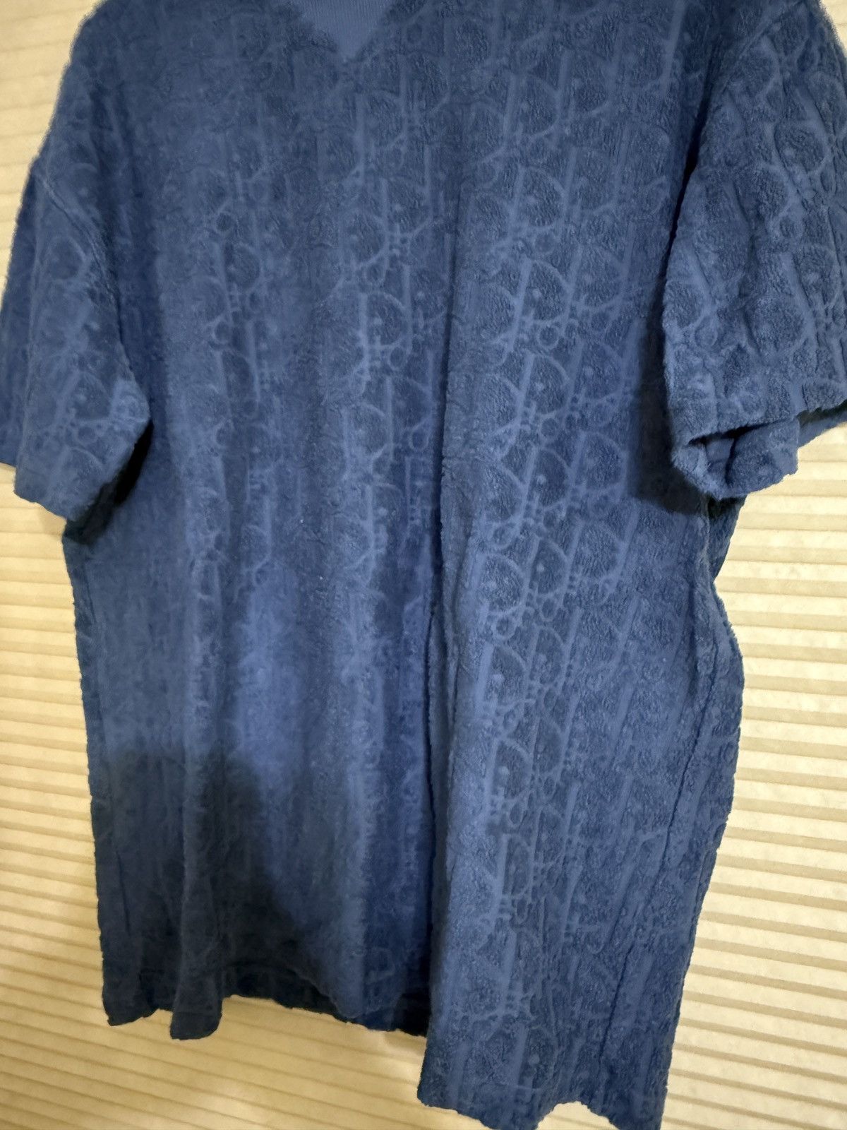 Dior Christian Dior Blue Towel Short Sleeve Size US M / EU 48-50 / 2 - 3 Thumbnail