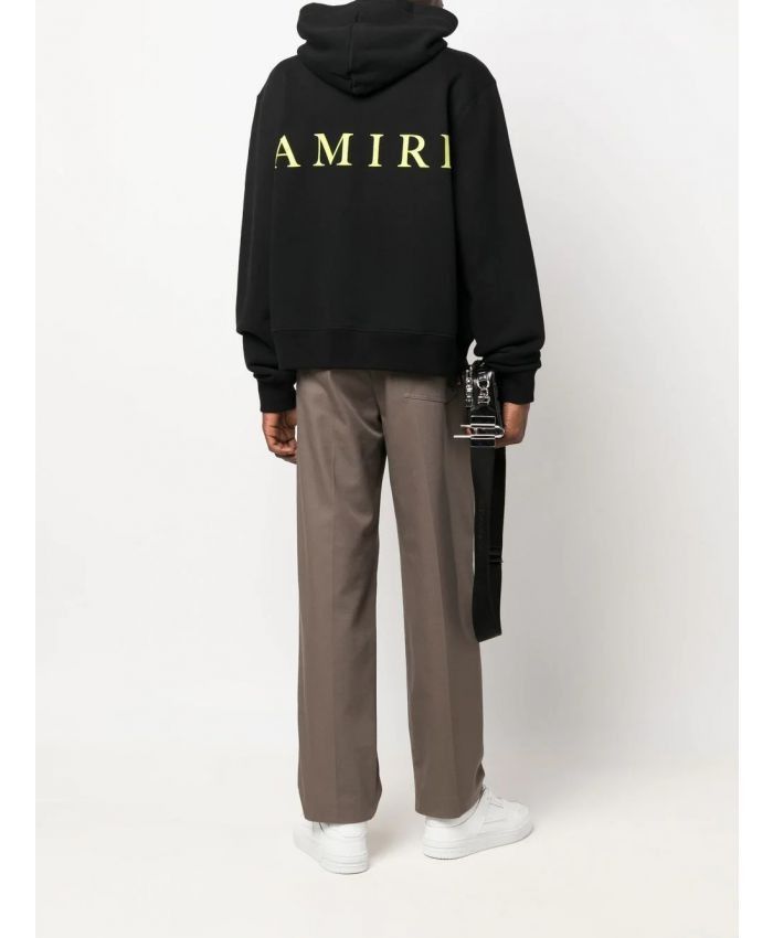 Amiri o1gr1nt1124 MA Logo Hoodie in Black/Lime Size US S / EU 44-46 / 1 - 4 Thumbnail