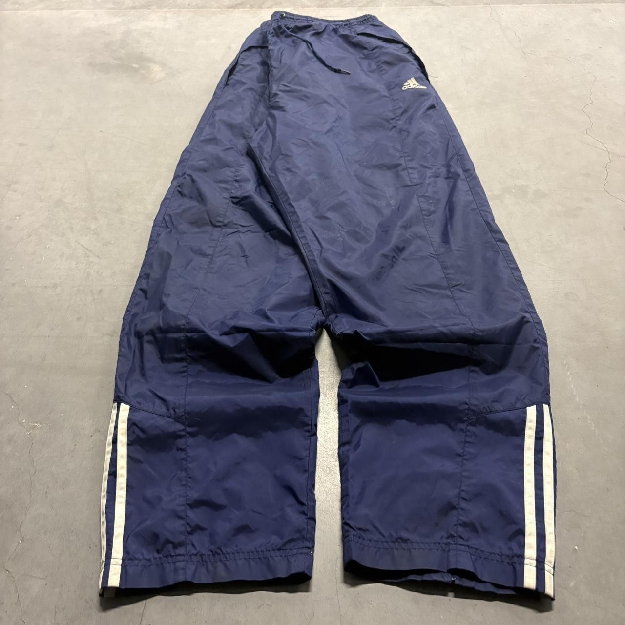 Adidas Crazy Vintage Y2K/2000s Baggy Navy Blue Adidas Trackpants! Size US 34 / EU 50 - 2 Thumbnail