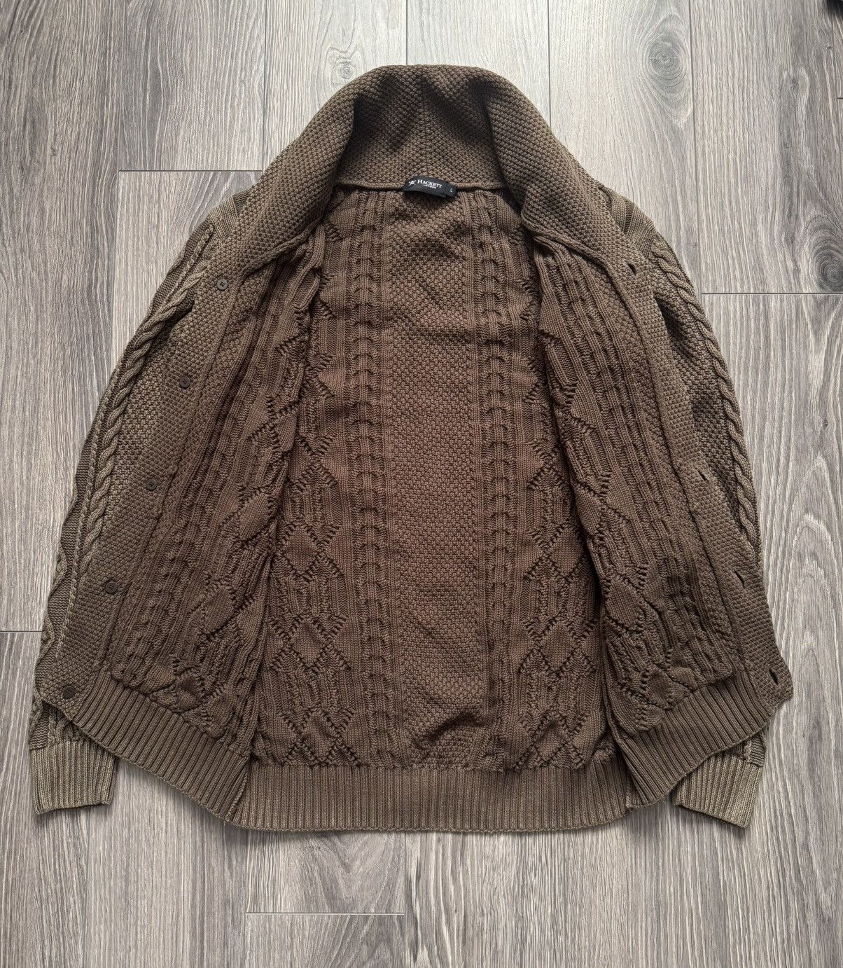 Hackett Hackett Washed Cable Shawl Sweater L Size US L / EU 52-54 / 3 - 8 Thumbnail