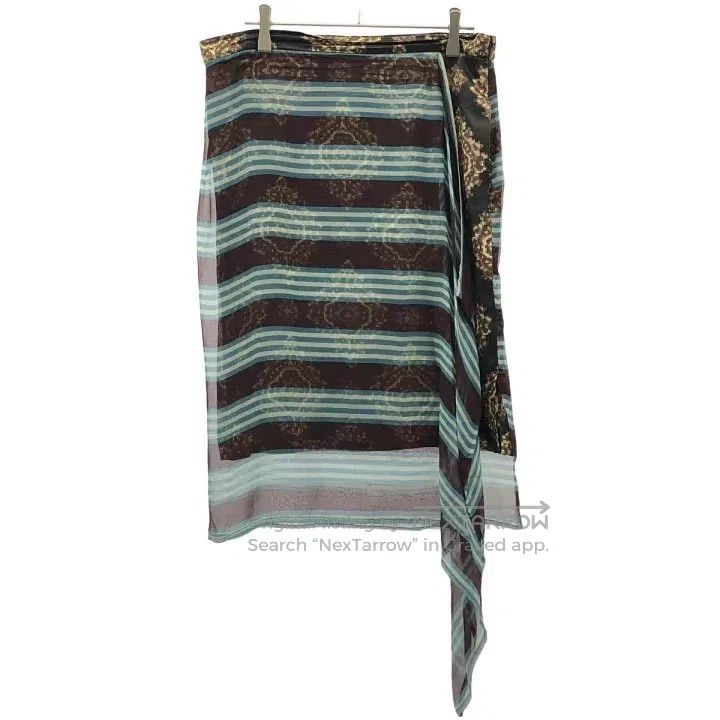 Dries Van Noten Dries Van Noten Mosaic Pattern Silk Midi Skirt Size 37" - 1 Thumbnail