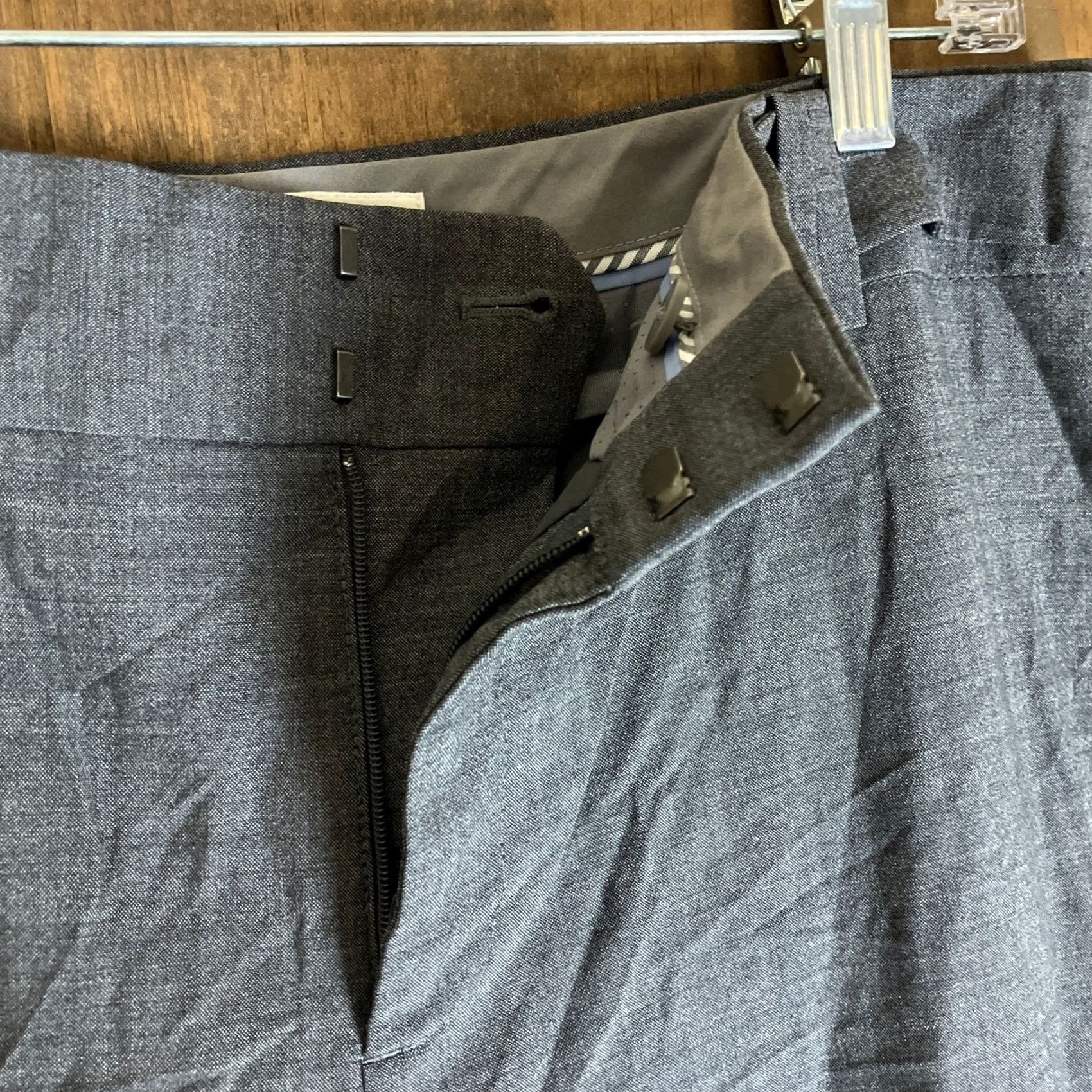 Banana Republic Banana Republic Womens Pants Gray Jackson Fit Wool Blend Lined Stretch 12 Shirt Size 24" / US 00 / IT 34 - 4 Thumbnail