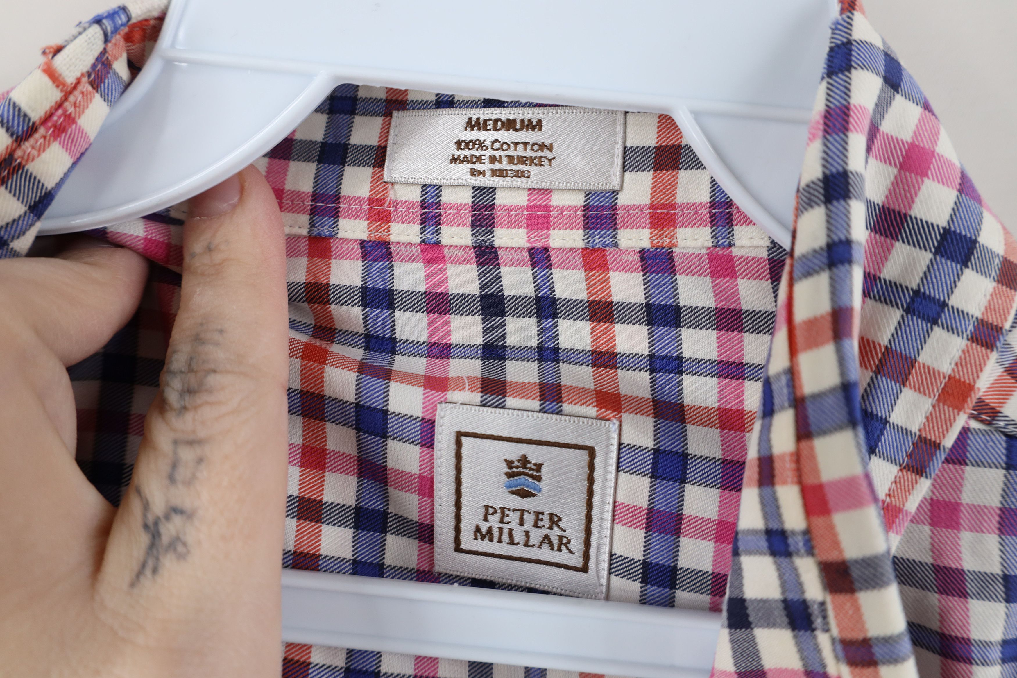 Peter Millar × Vintage Peter Millar Collared Button Down Shirt Rainbow Plaid Size US M / EU 48-50 / 2 - 10 Thumbnail