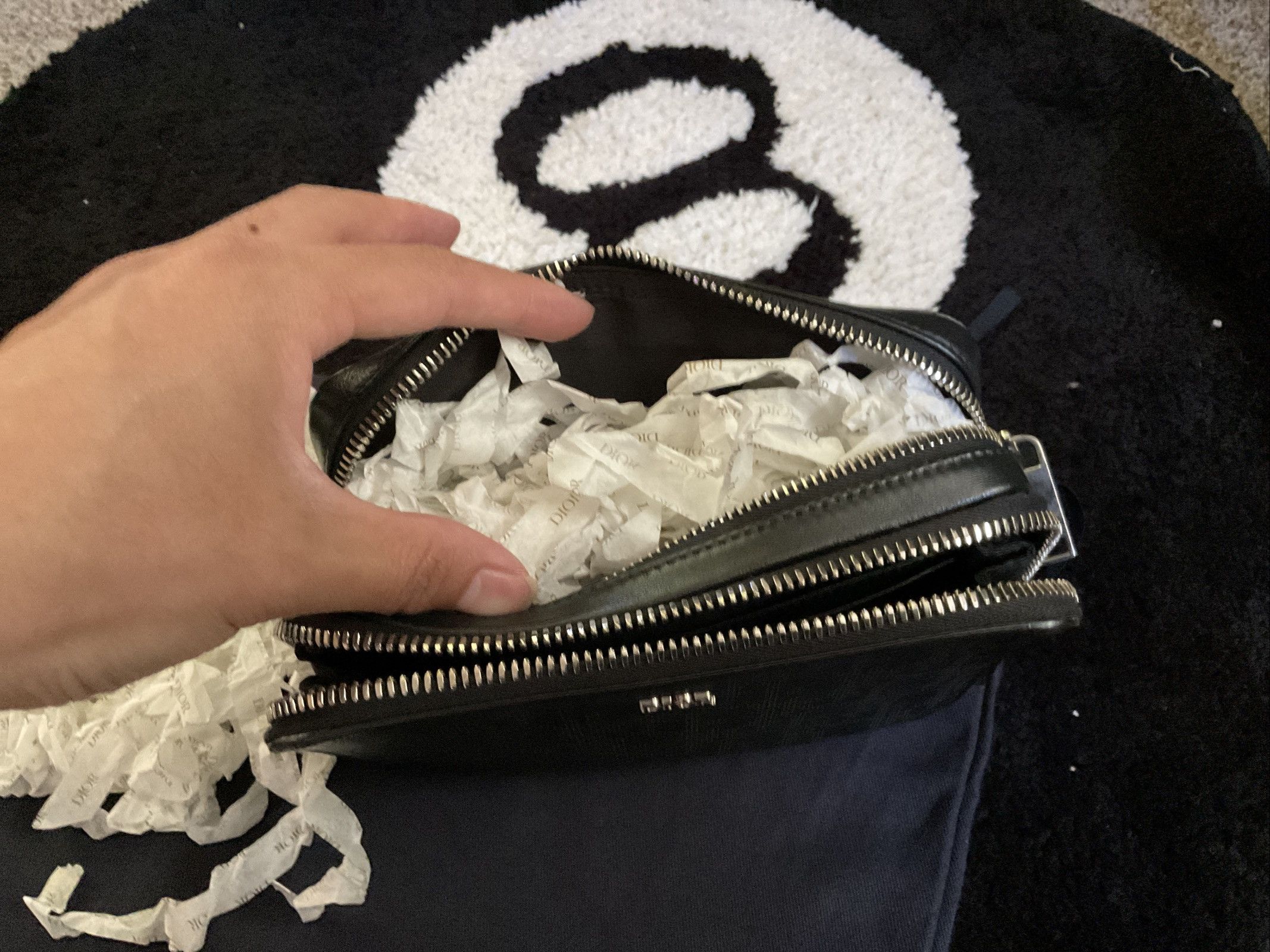 Dior Dior Double Zip Crossbody Pouch Oblique Galaxy Leather Size ONE SIZE - 5 Thumbnail