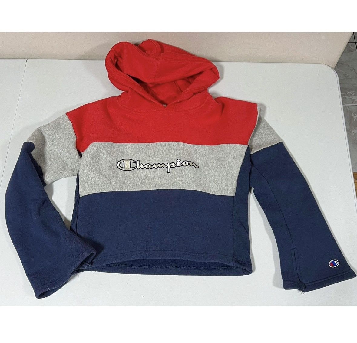 Champion Champion Red Navy Blue Pullover Sweatshirt Hoodie Size S ♥️ Size S / US 4 / IT 40 - 1 Thumbnail