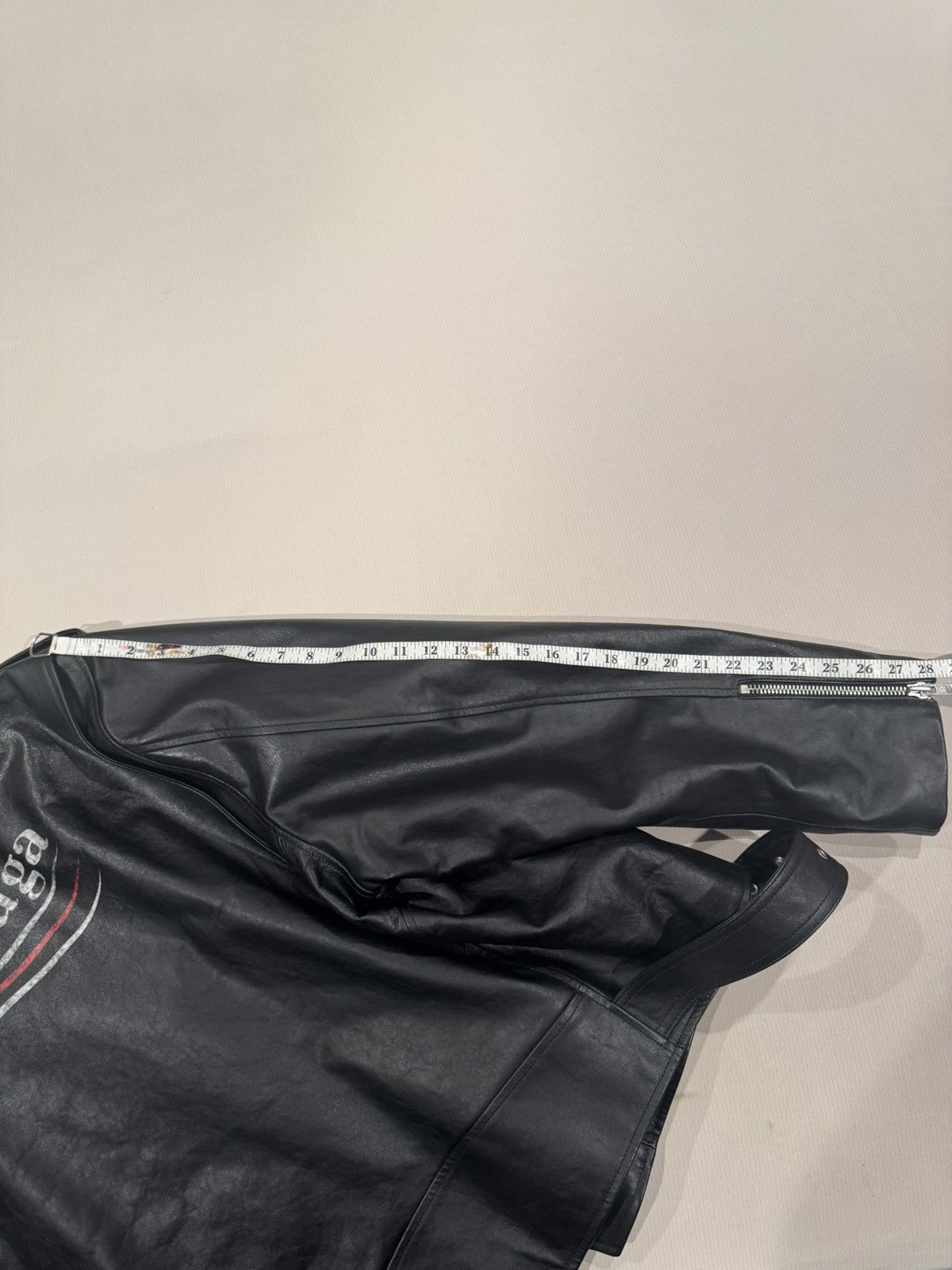 Balenciaga BALENCIAGA FW19 BLACK CAMPAIGN LOGO BIKER LEATHERJACKET Size US L / EU 52-54 / 3 - 9 Thumbnail