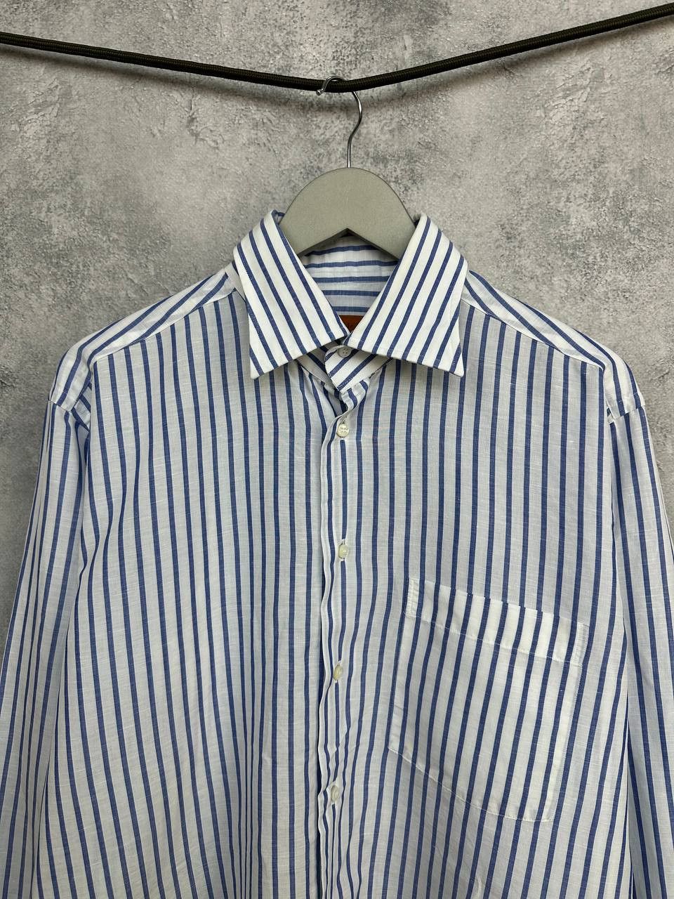 Other RRP $545 BRULI Alta Sartoria Linen/Cotton Striped Shirt Swis Size US L / EU 52-54 / 3 - 4 Thumbnail