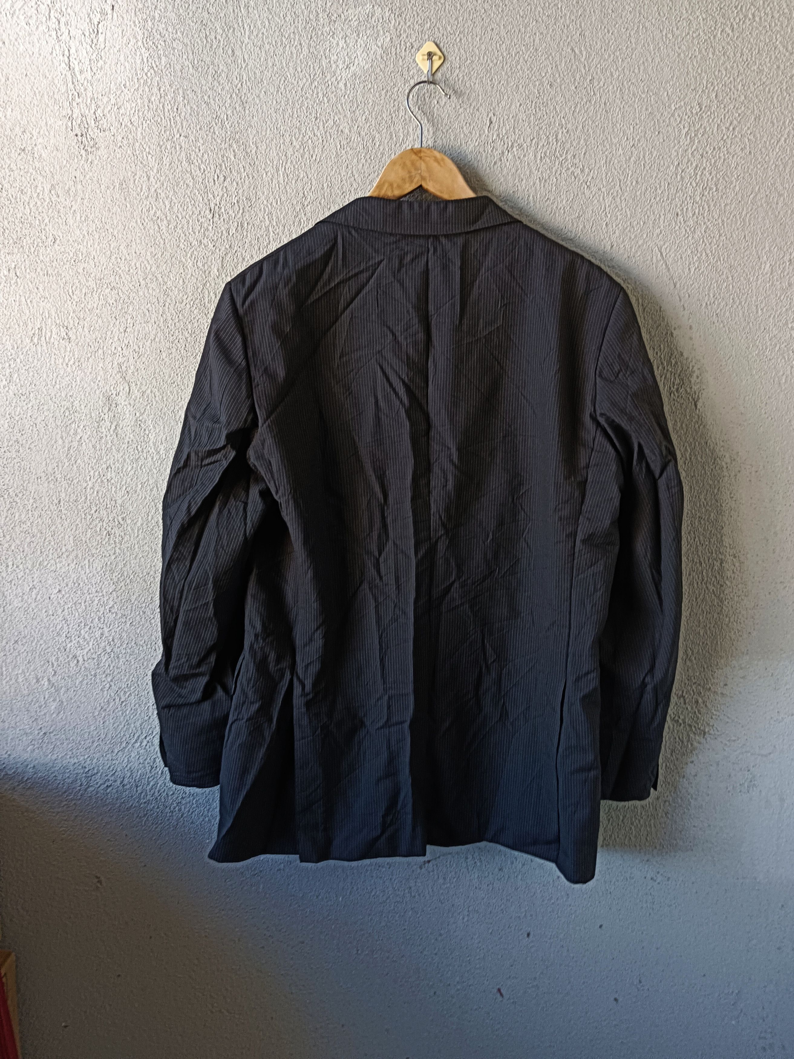 Paul Stuart × Vintage Vintage Paul Stuart Blazer Black Striped Size 48L - 7 Thumbnail