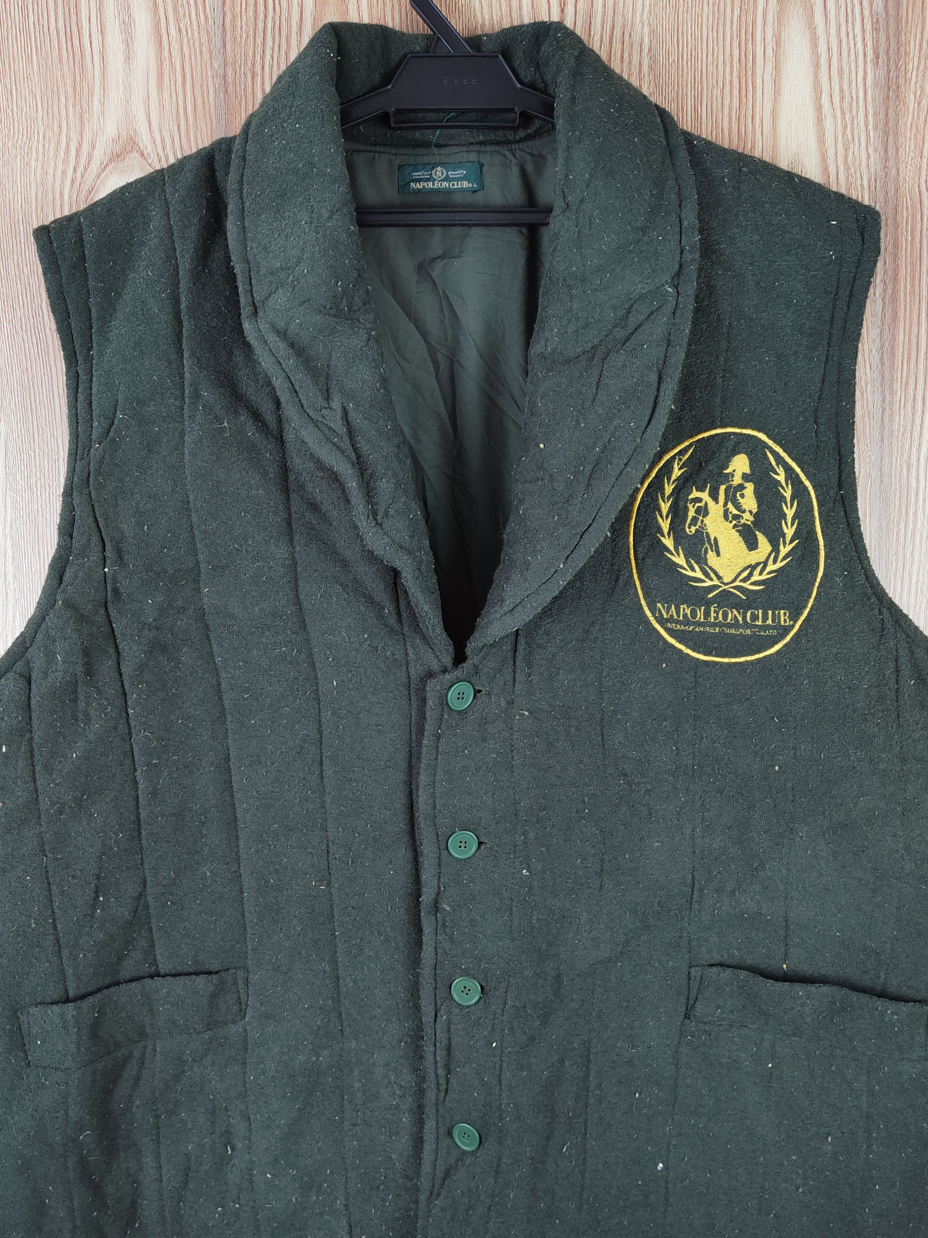 Japanese Brand × Vintage Vintage 💥 Napoleon Club Dark Green Vests Size US L / EU 52-54 / 3 - 2 Thumbnail