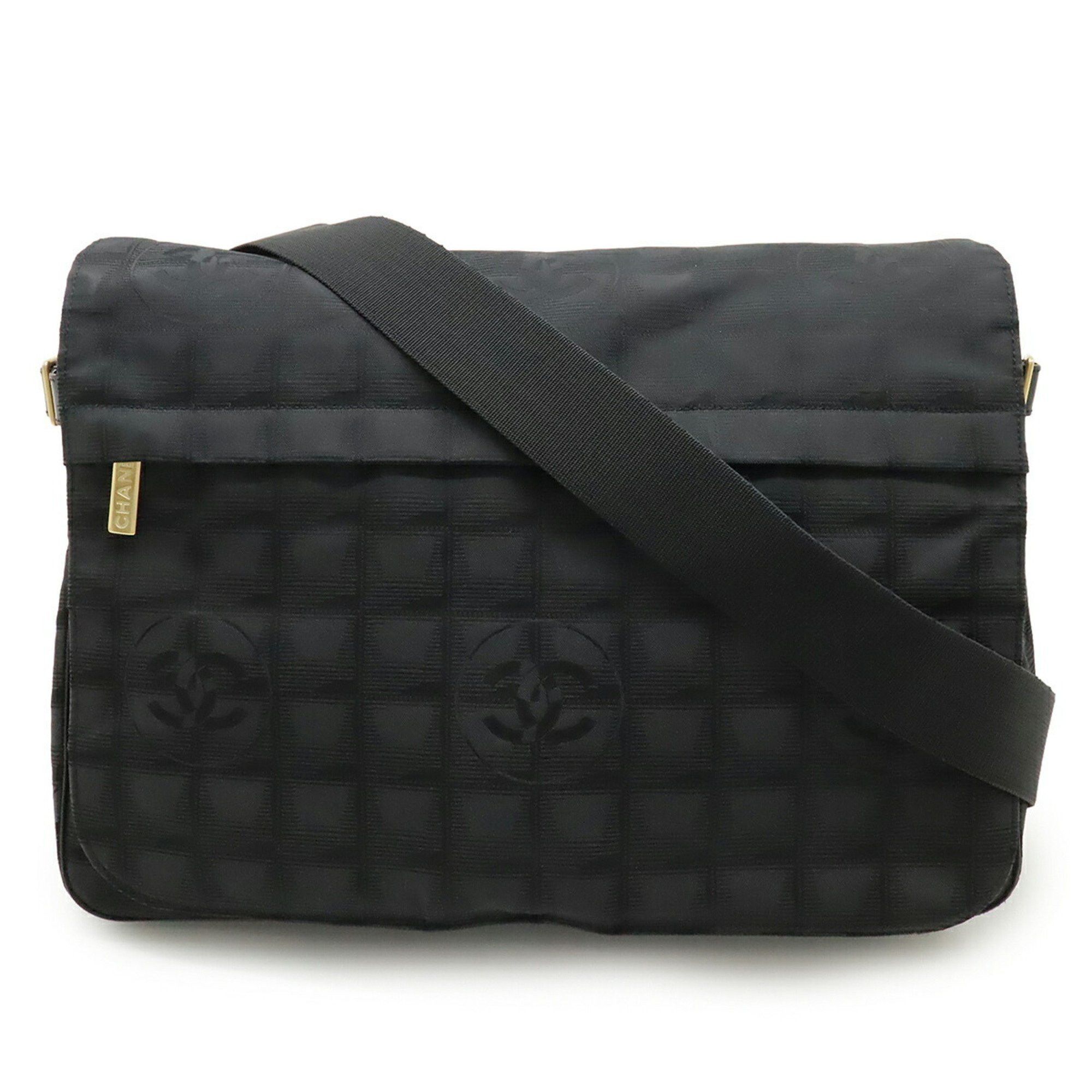 Chanel CHANEL New Travel Line Shoulder Bag in Nylon Jacquard, Black, A29348 Size ONE SIZE - 1 Thumbnail