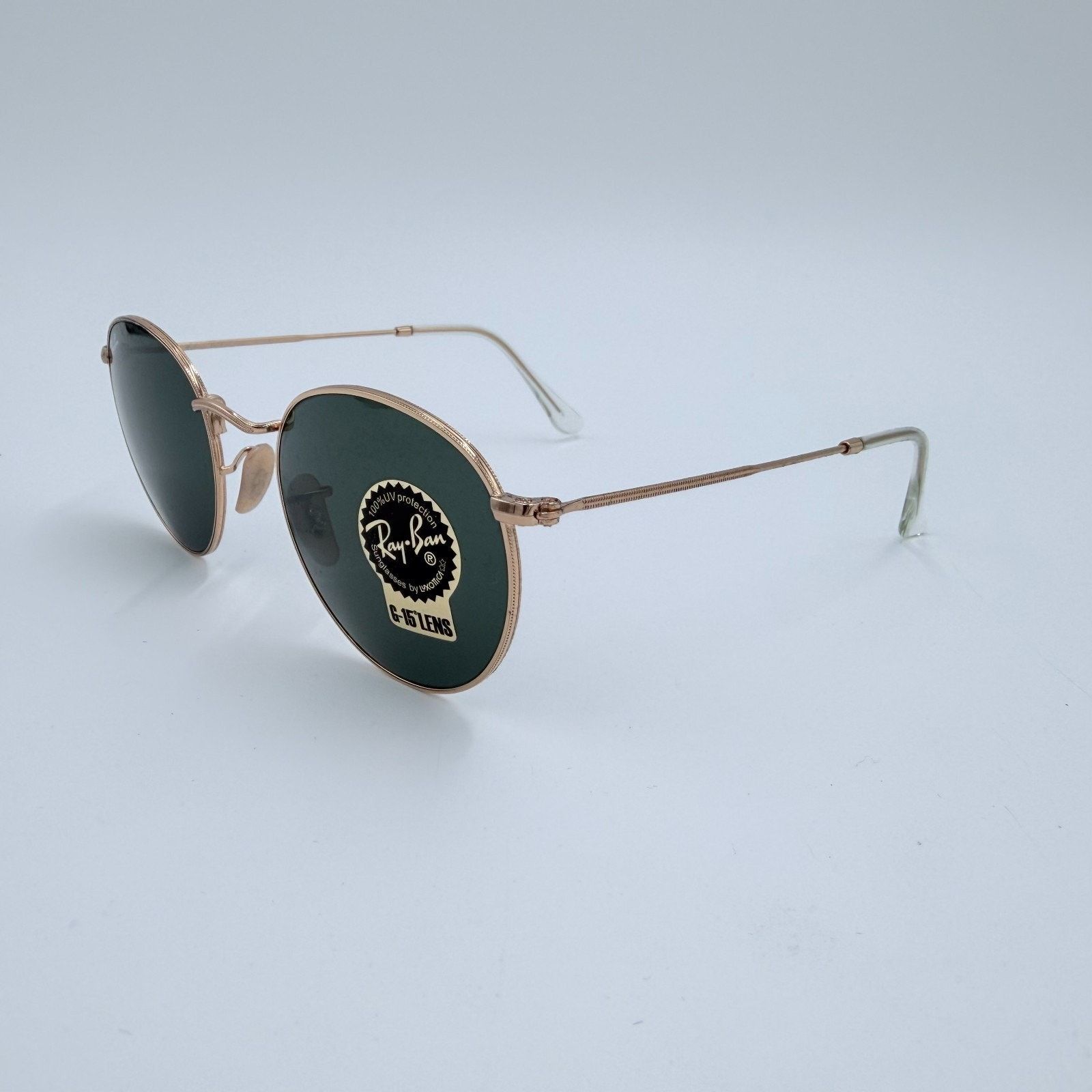 RayBan NEW Ray-Ban RB3447 Round Metal Arista Gold G-15 Green Size ONE SIZE - 2 Thumbnail