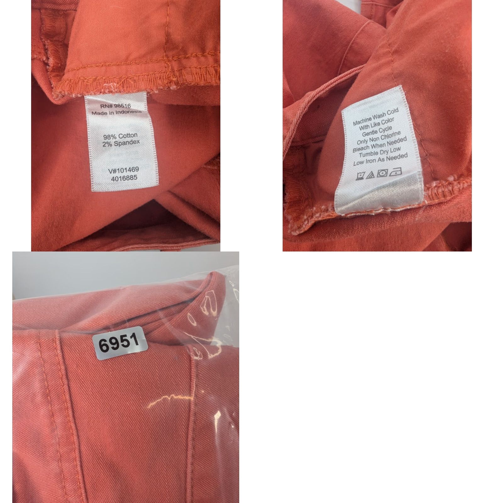 Coldwater Creek Coldwater Creek Jeans Capri Womens Size 16 Red Orange Denim High Rise Regular Fit 5-Pocket Design Womens Size 38" / US 16 / IT 52 - 8 Thumbnail