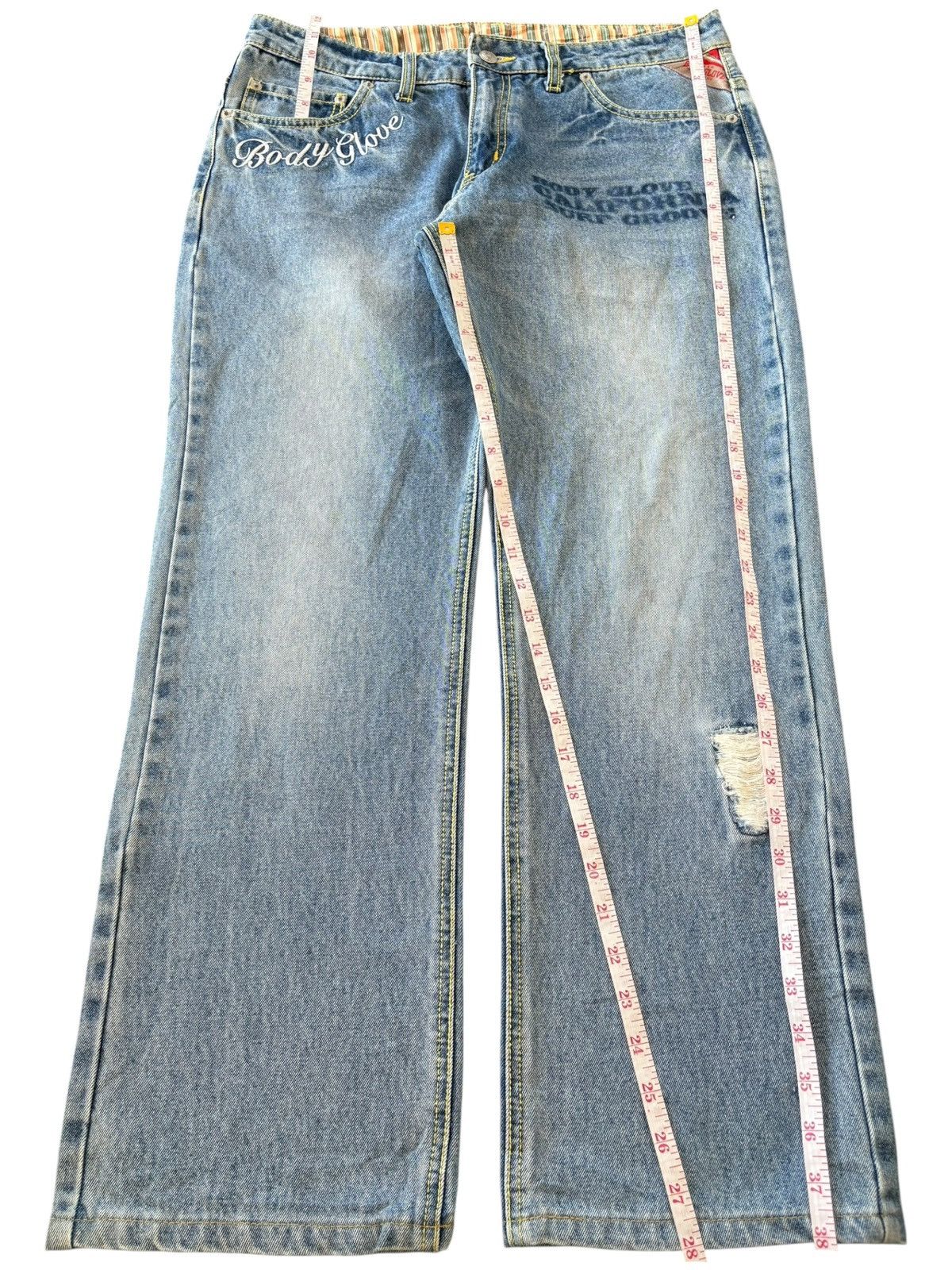 Body Glove Vintage Body Glove California Painted Distress Baggy Jeans Size US 34 / EU 50 - 7 Thumbnail