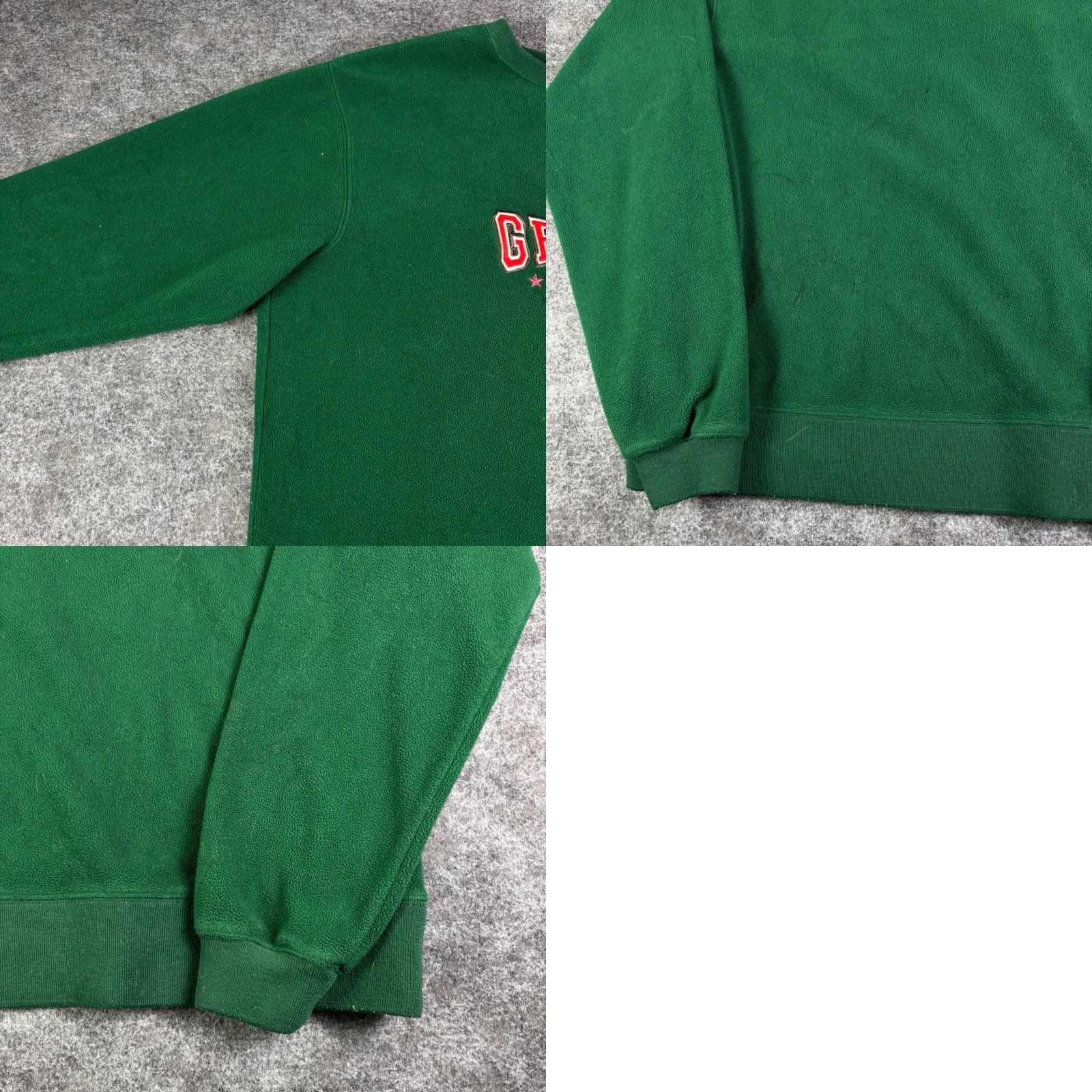 Disney VINTAGE Disney Store Grumpy Fleece Sweatshirt Green Large Men Crew Neck Cable-Knit Graphic Print Logo Embroidered Size US L / EU 52-54 / 3 - 8 Thumbnail