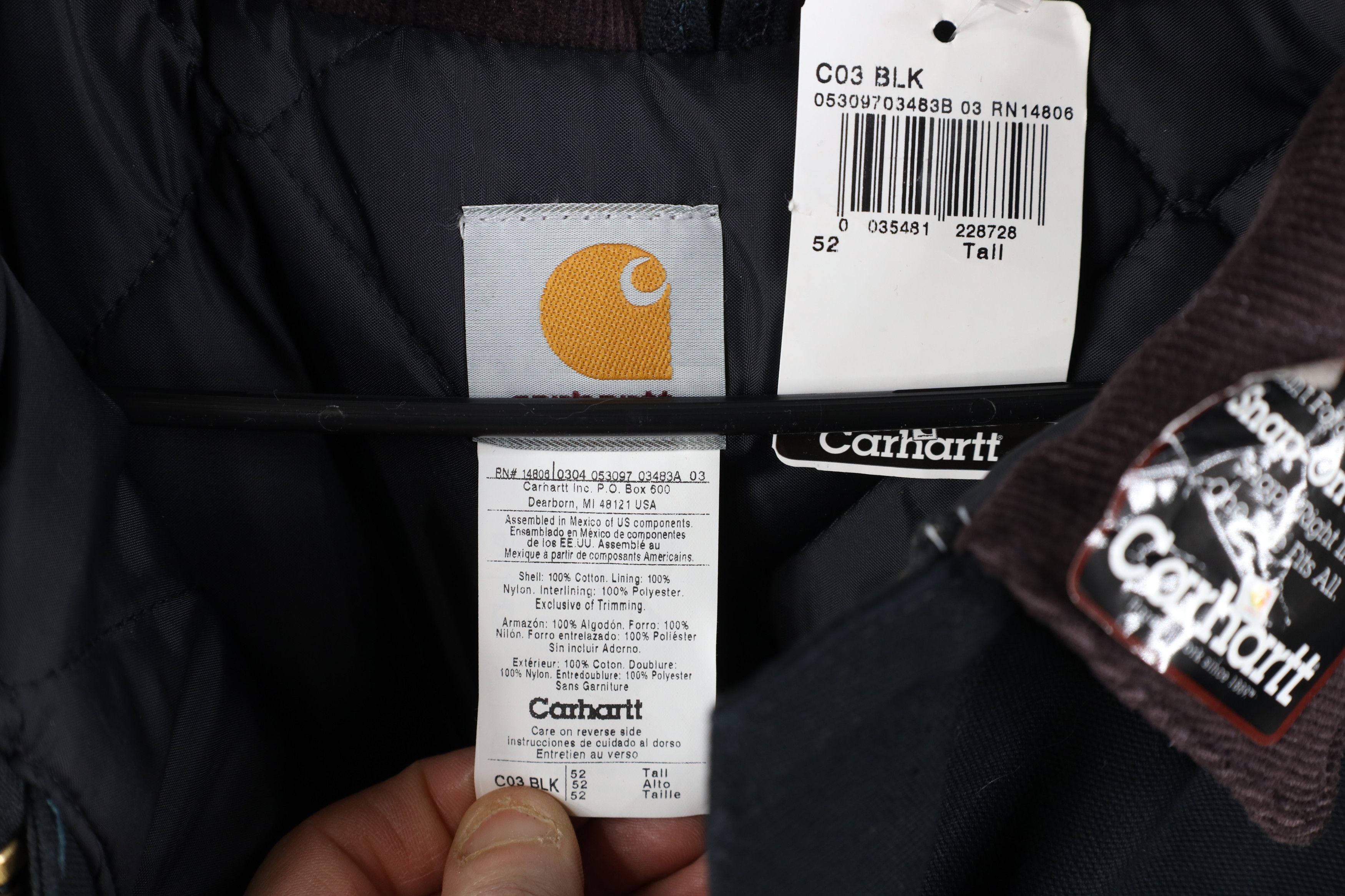 Carhartt Deadstock Vintage Y2K Carhartt Chore Barn Jacket Black Size US XXL / EU 58 / 5 - 6 Thumbnail