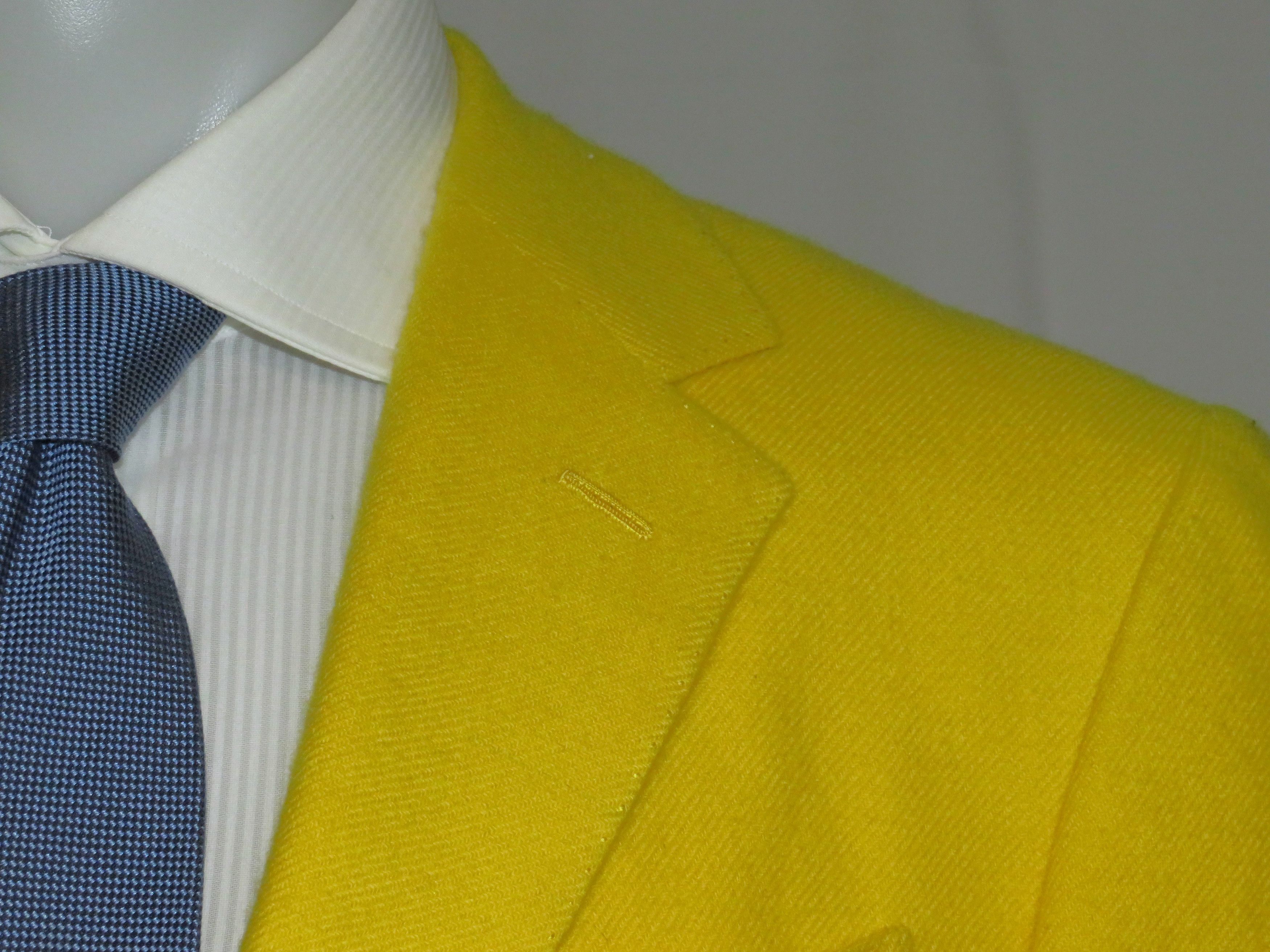 Ralph Lauren Purple Label Handmade Yellow Brushed Cashmere Blazer 40R NWT $5495 Size 40R - 5 Thumbnail