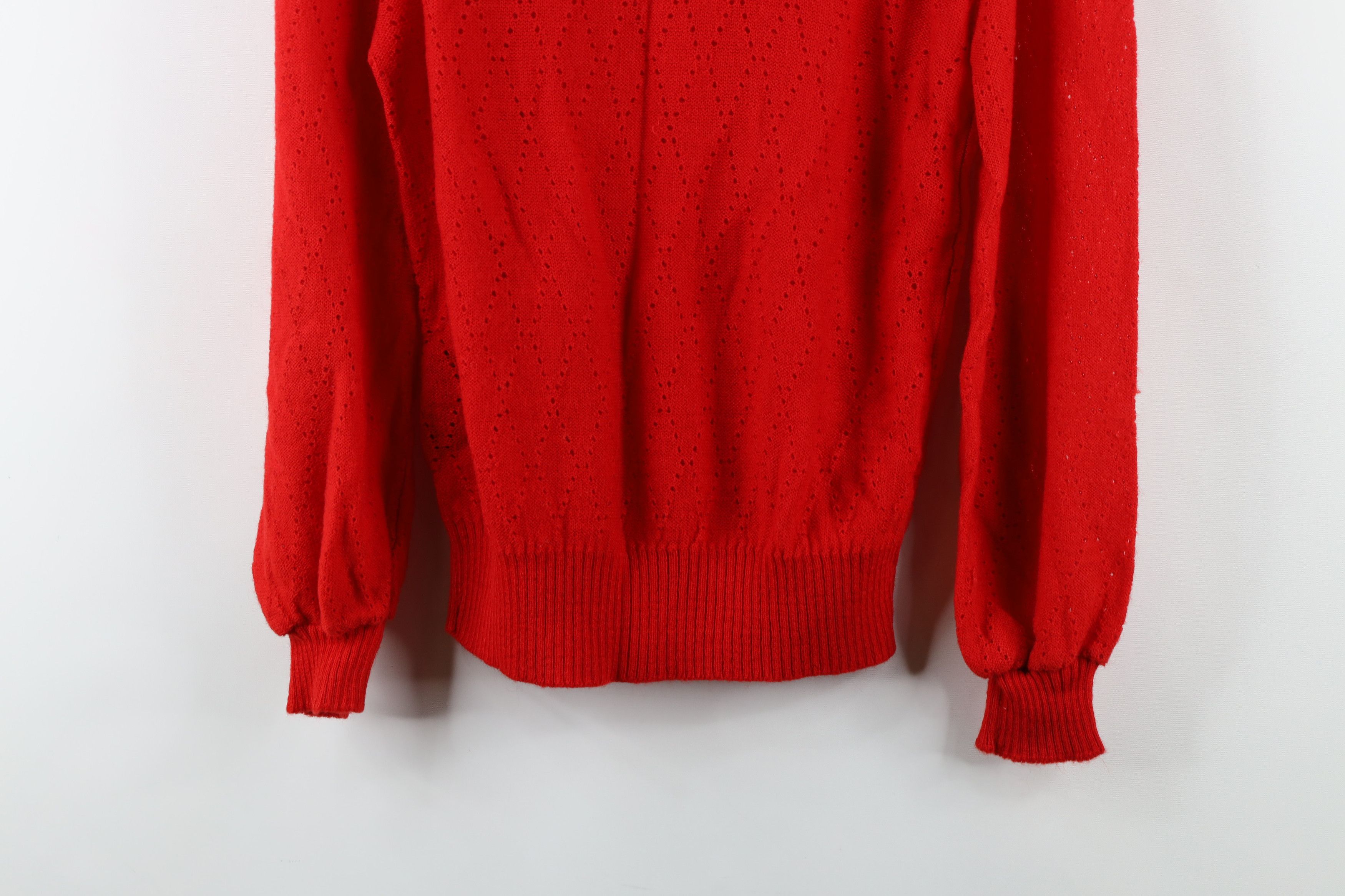 Vintage Vintage 70s Streetwear Distressed Knit Frill Collar Sweater Size L / US 10 / IT 46 - 13 Thumbnail