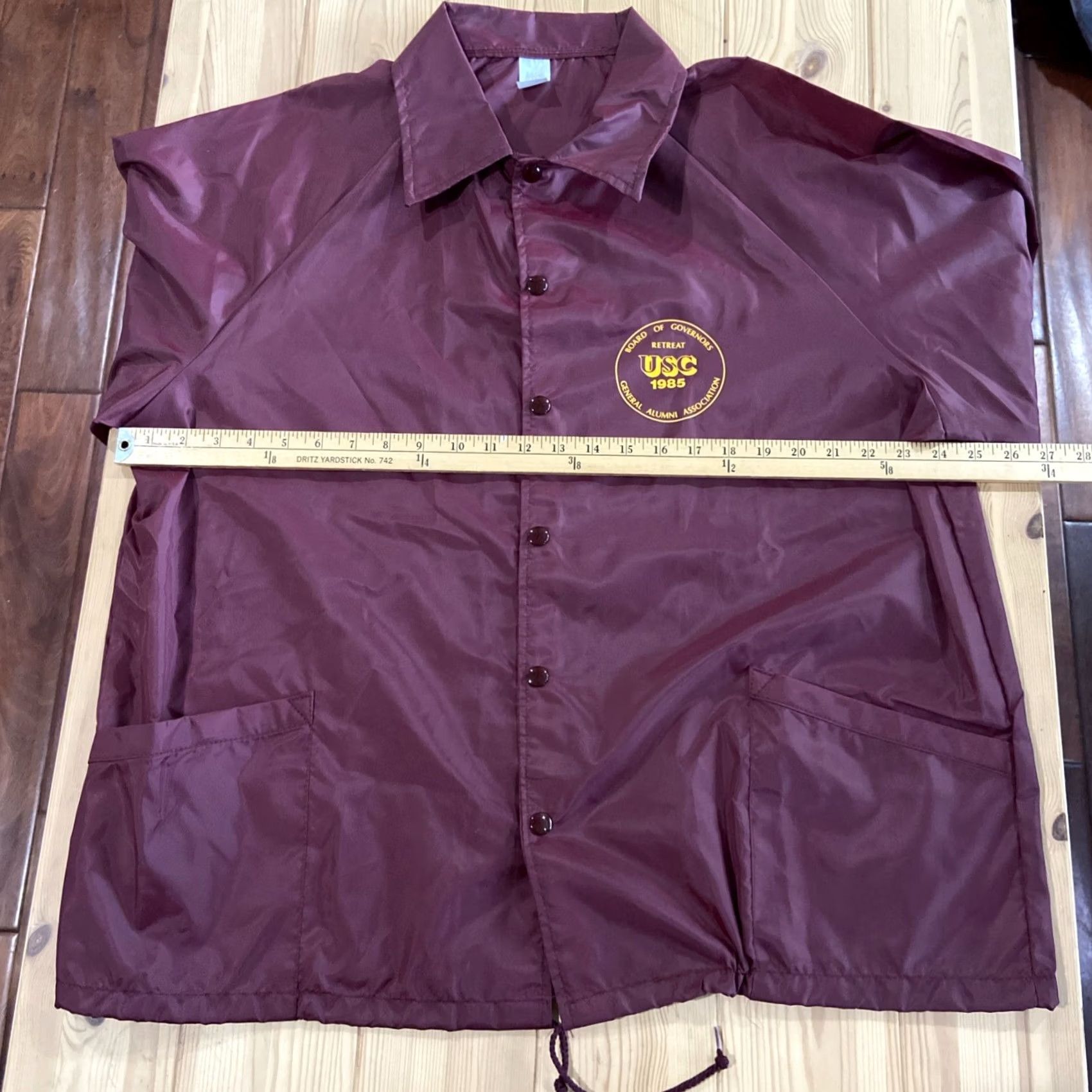 Vintage VINTAGE Nylon 1985 USC Button up Light jacket Made in USA Red XL Men Zip USA Alumni Jacket Size US XL / EU 56 / 4 - 6 Thumbnail