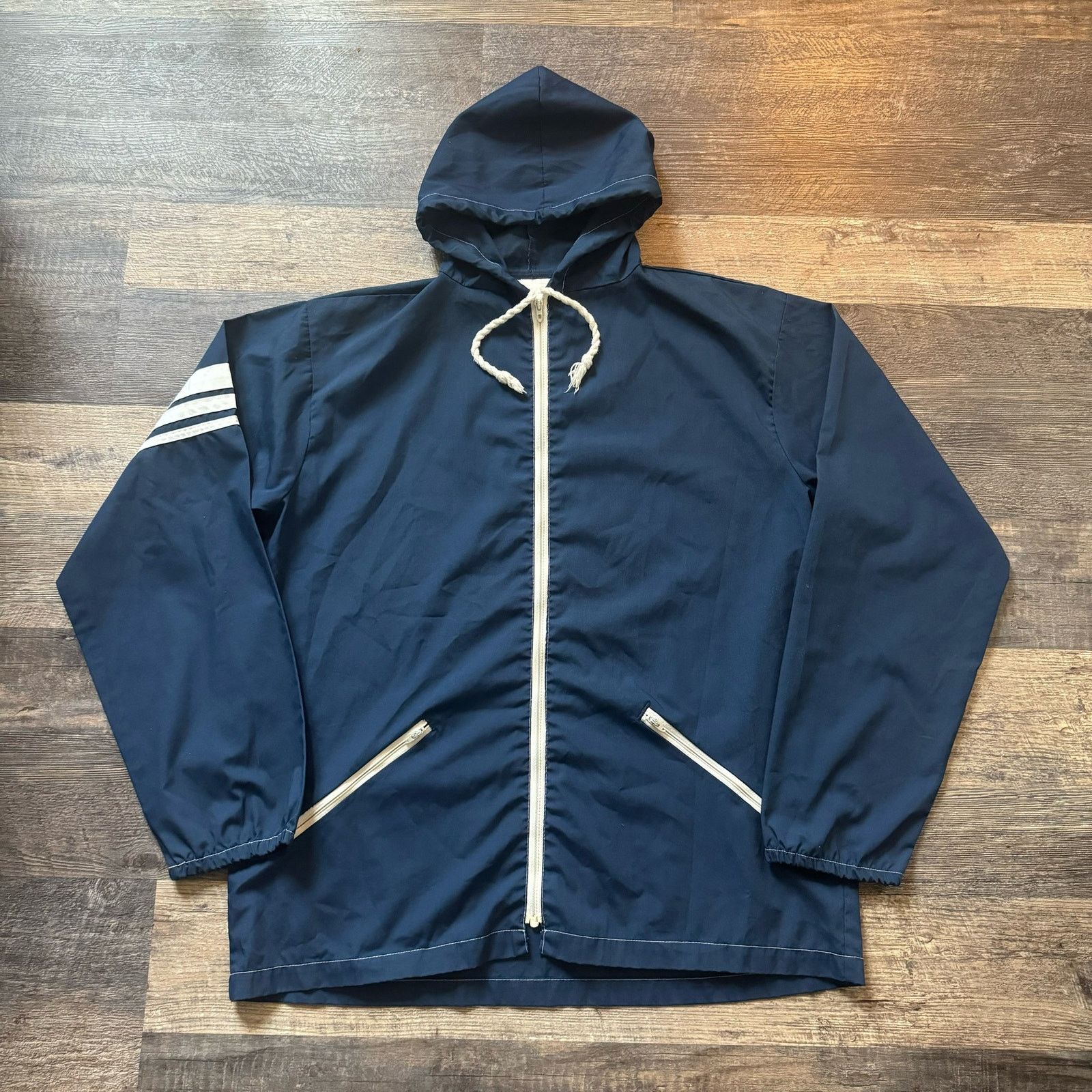 Rare Sears Vintage VTG 70 S Sears King s Road Blue Zip up Hoodie Windbreaker Grailed