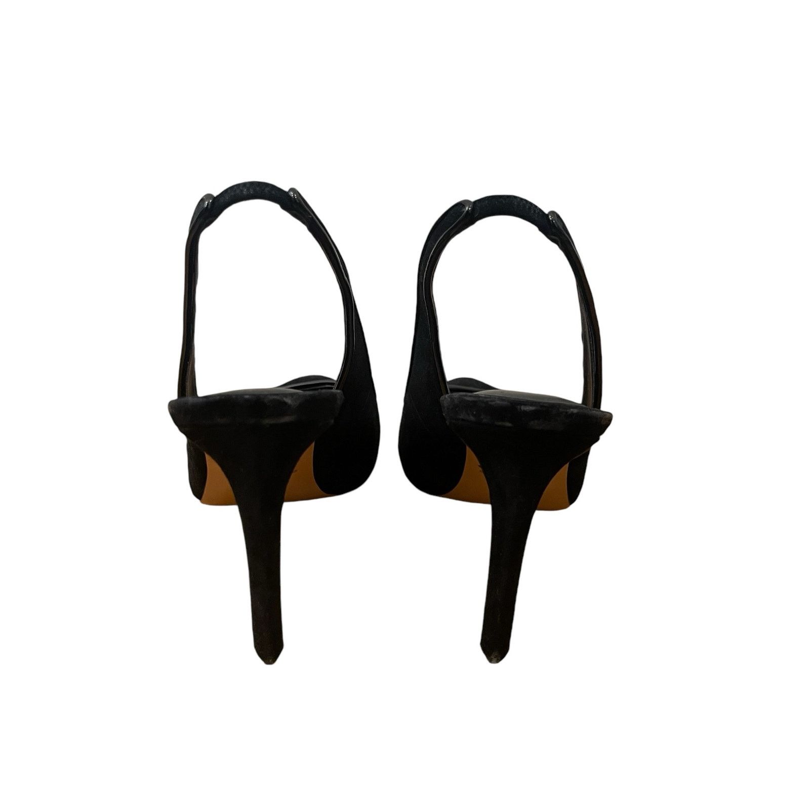 Brian Atwood Brian Atwood Maya Black Suede Slingback Heel Size 8.5 Size US 8.5 / IT 38.5 - 3 Thumbnail