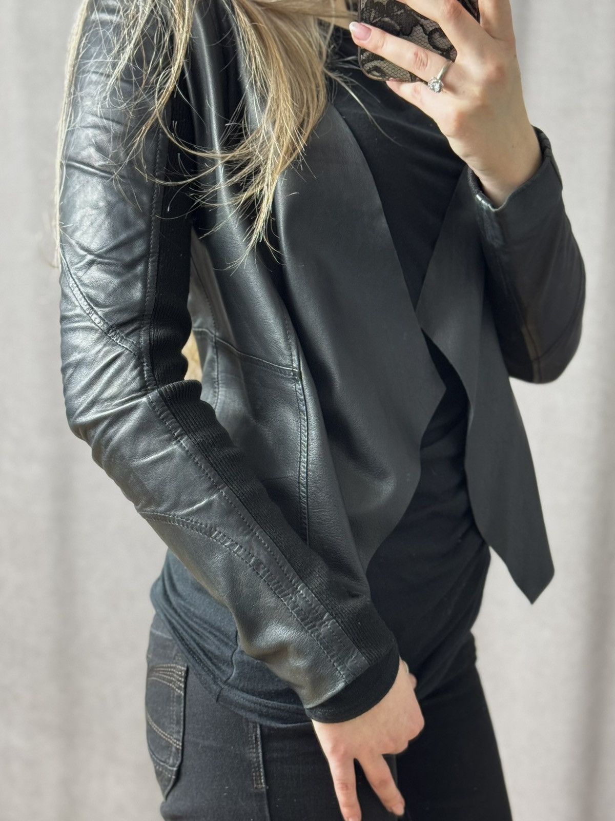 Japanese Brand Ann demeulemeester Style Leather Jacket 2000’s avant garde Size S / US 4 / IT 40 - 3 Thumbnail