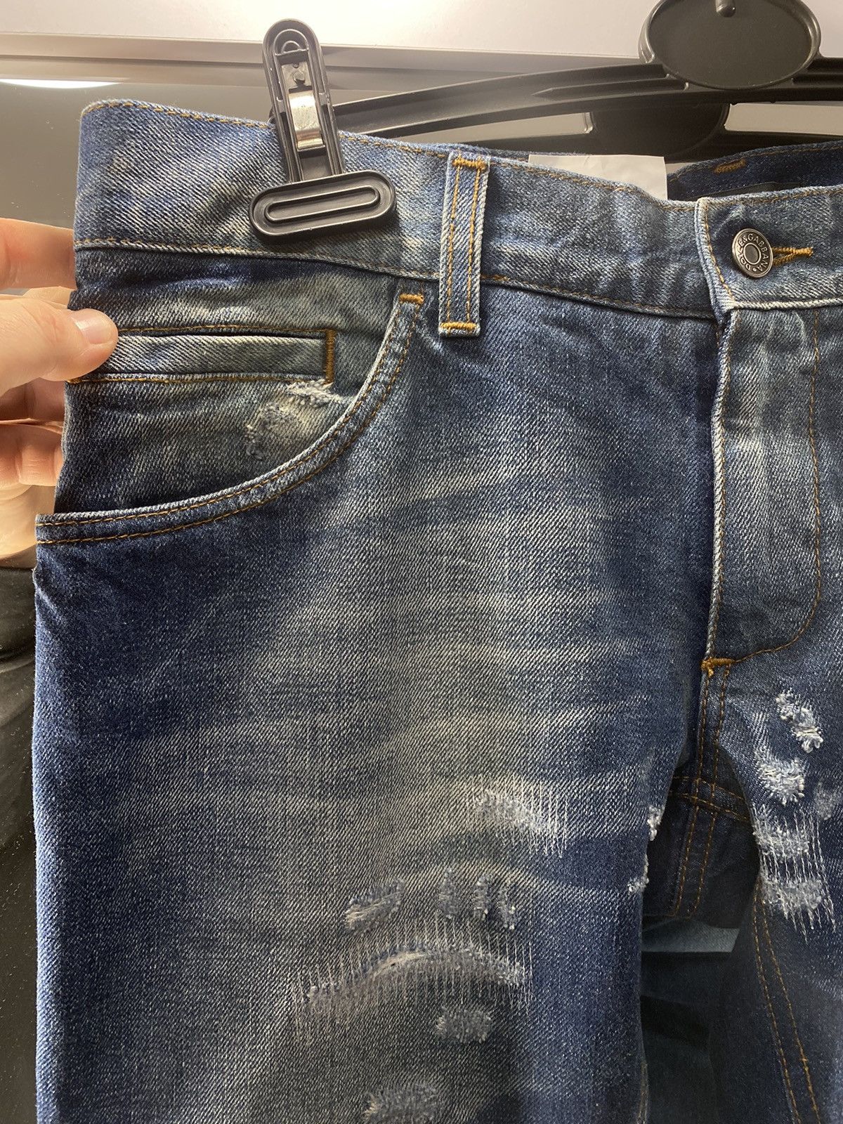 Dolce & Gabbana Dolce & Gabbana #14 Classic Destroyed Denim Jeans Size US 44 / EU 60 - 13 Thumbnail
