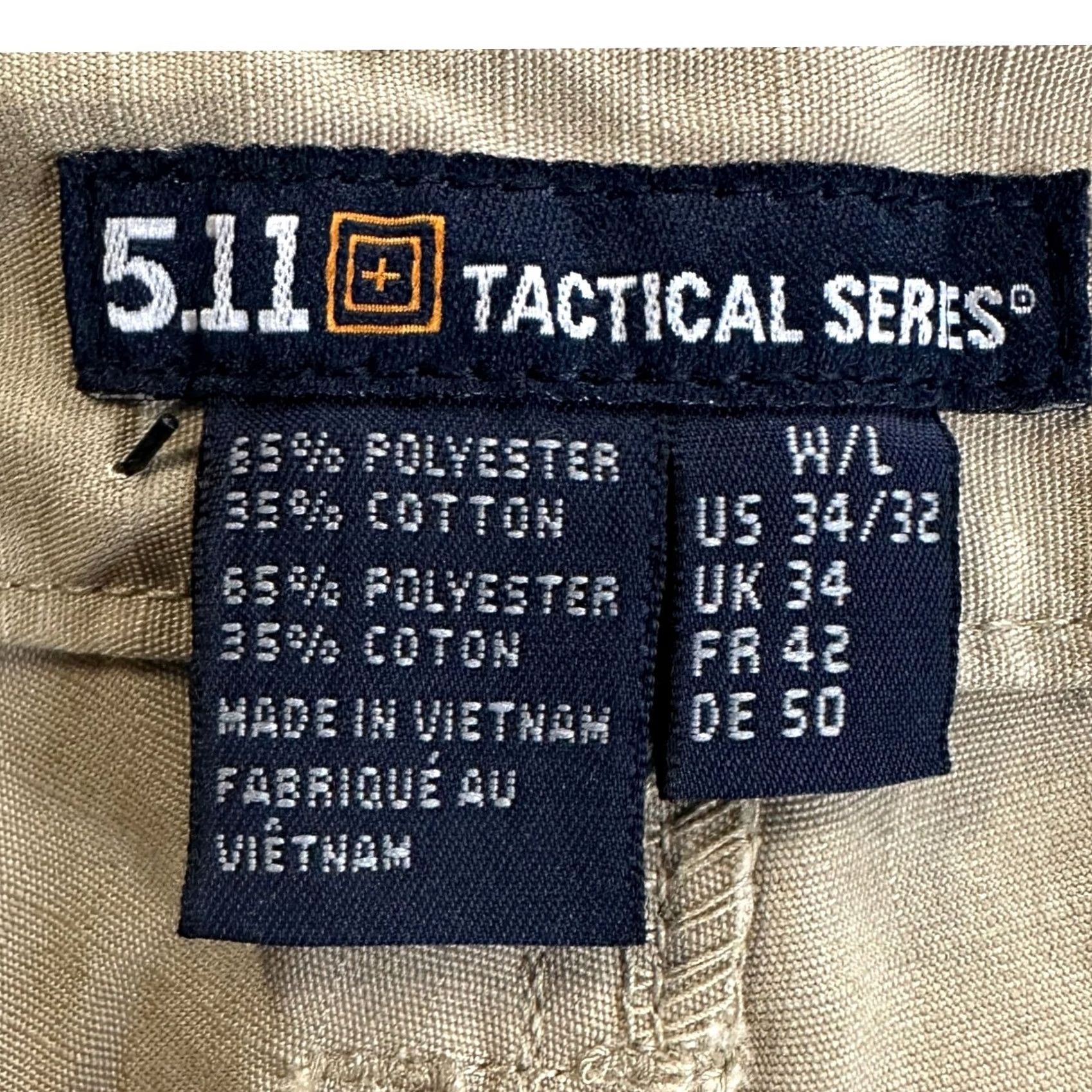 Vintage 5.11 Tactical Series Mens Cargo Pants 34X32 Tan Ripstop Military Straight Leg Pants Mens 34X32 Beige Cargo Size US 34 / EU 50 - 4 Thumbnail