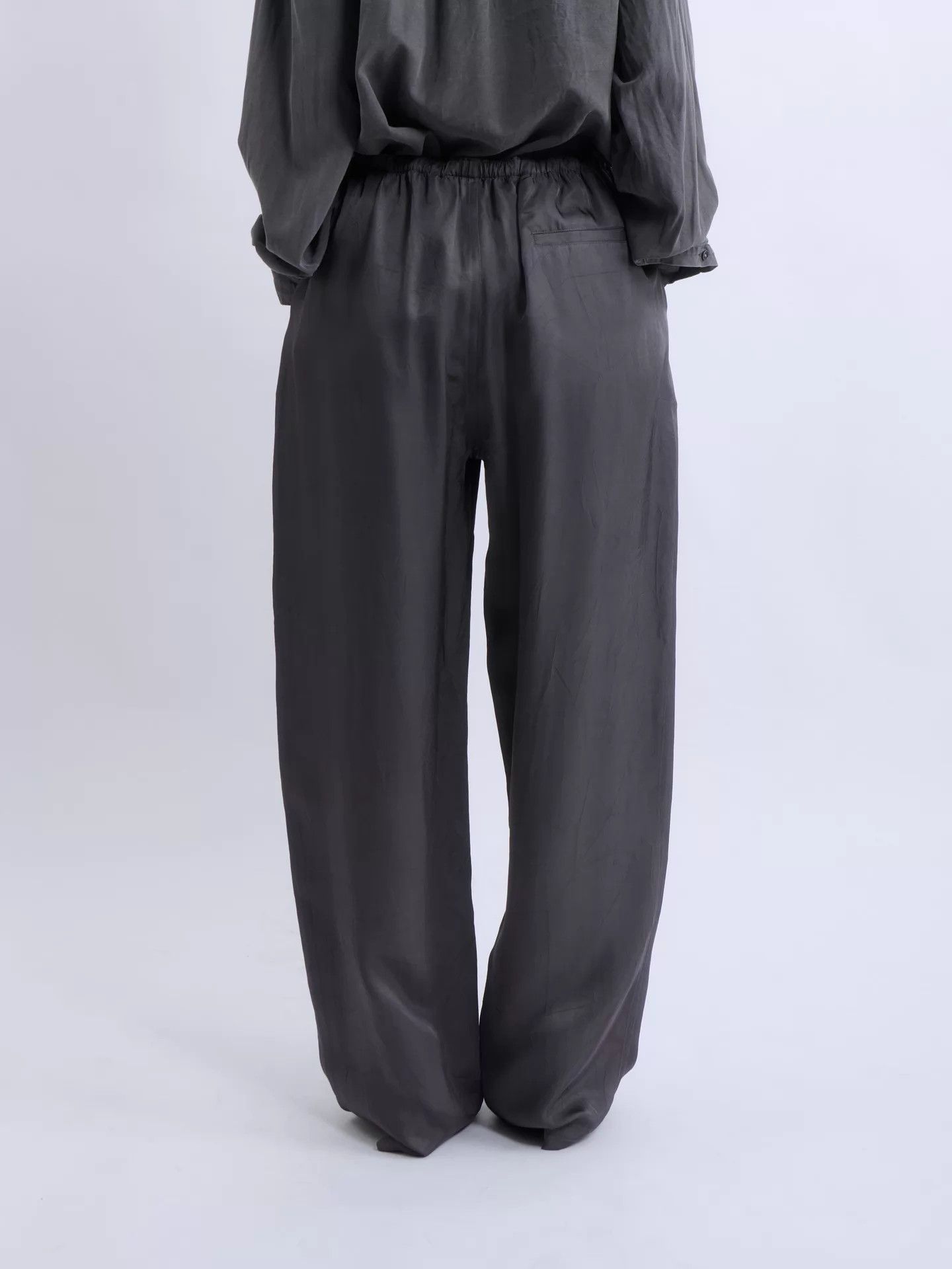 Pronto Uomo PRONOUNCE Charcoal Gray Flowing Men’s Wide Leg Pants Size US 32 / EU 48 - 3 Thumbnail