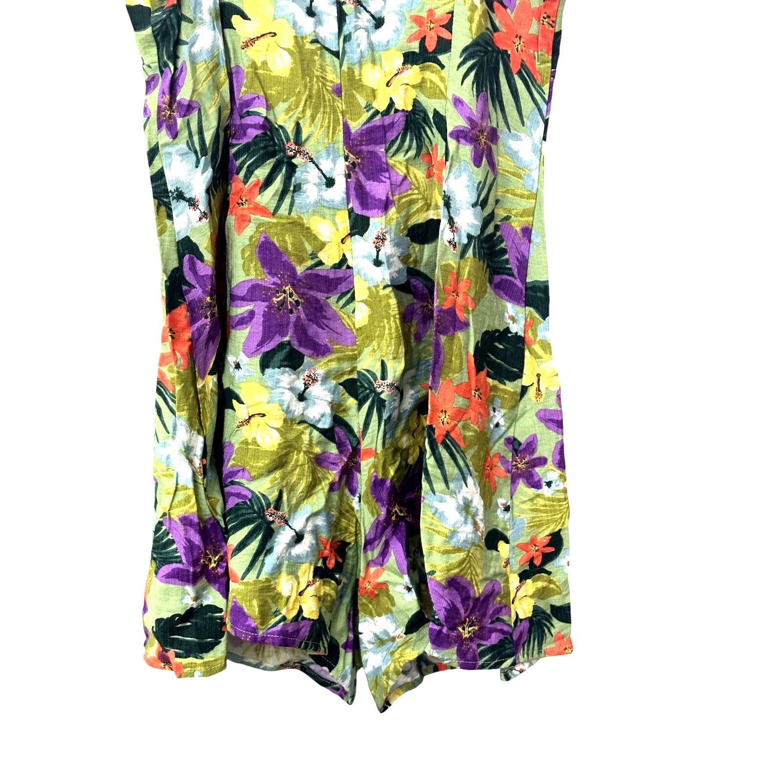 Other Lush Romper Tropical Floral Twist Front Sleeveless Multi S Size 27" / US 4 / IT 40 - 7 Thumbnail