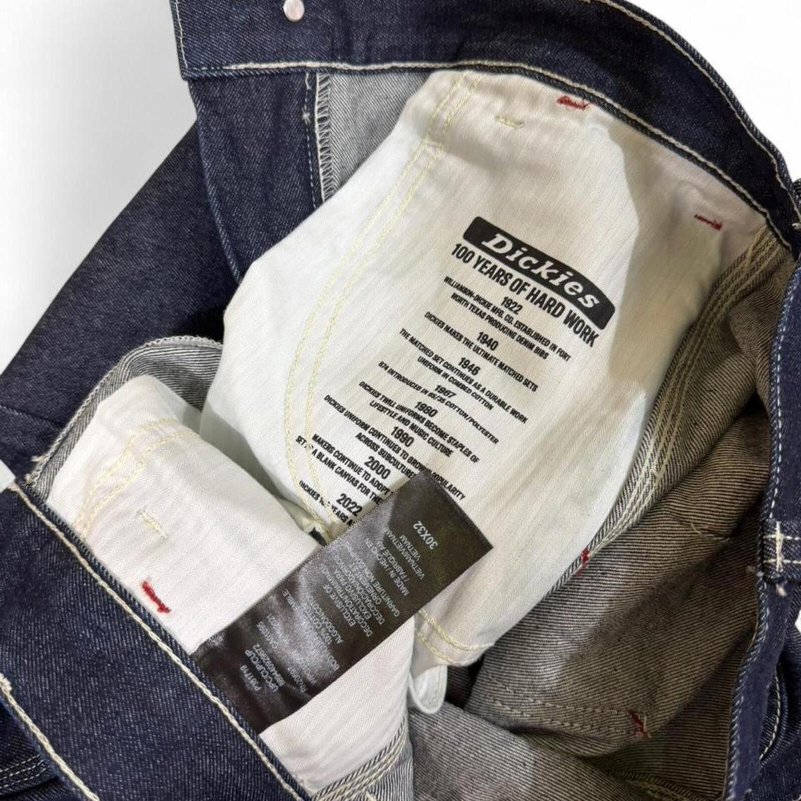 Carhartt DICKIES 100 YEAR DENIM DOUBLE KNEE JEANS Size US 31 - 8 Thumbnail