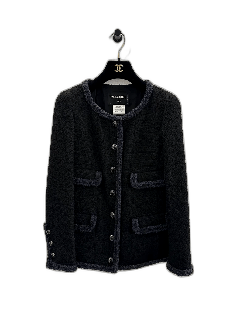 Chanel Black and Blue Wool Jacket -2505