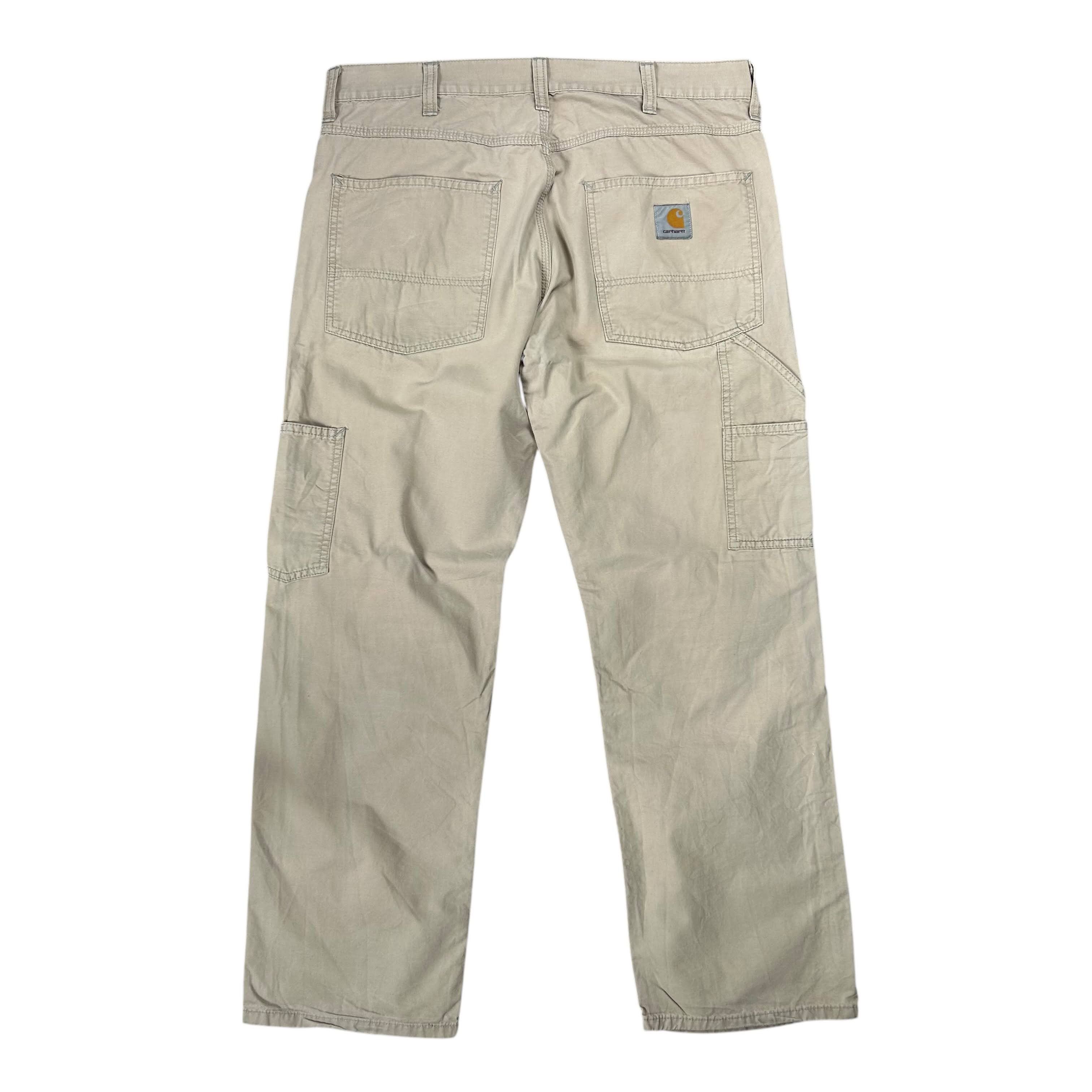 Carhartt Carhartt Trax Pant Beige Carpenter Straight W33L32 Size US 33 - 2 Thumbnail