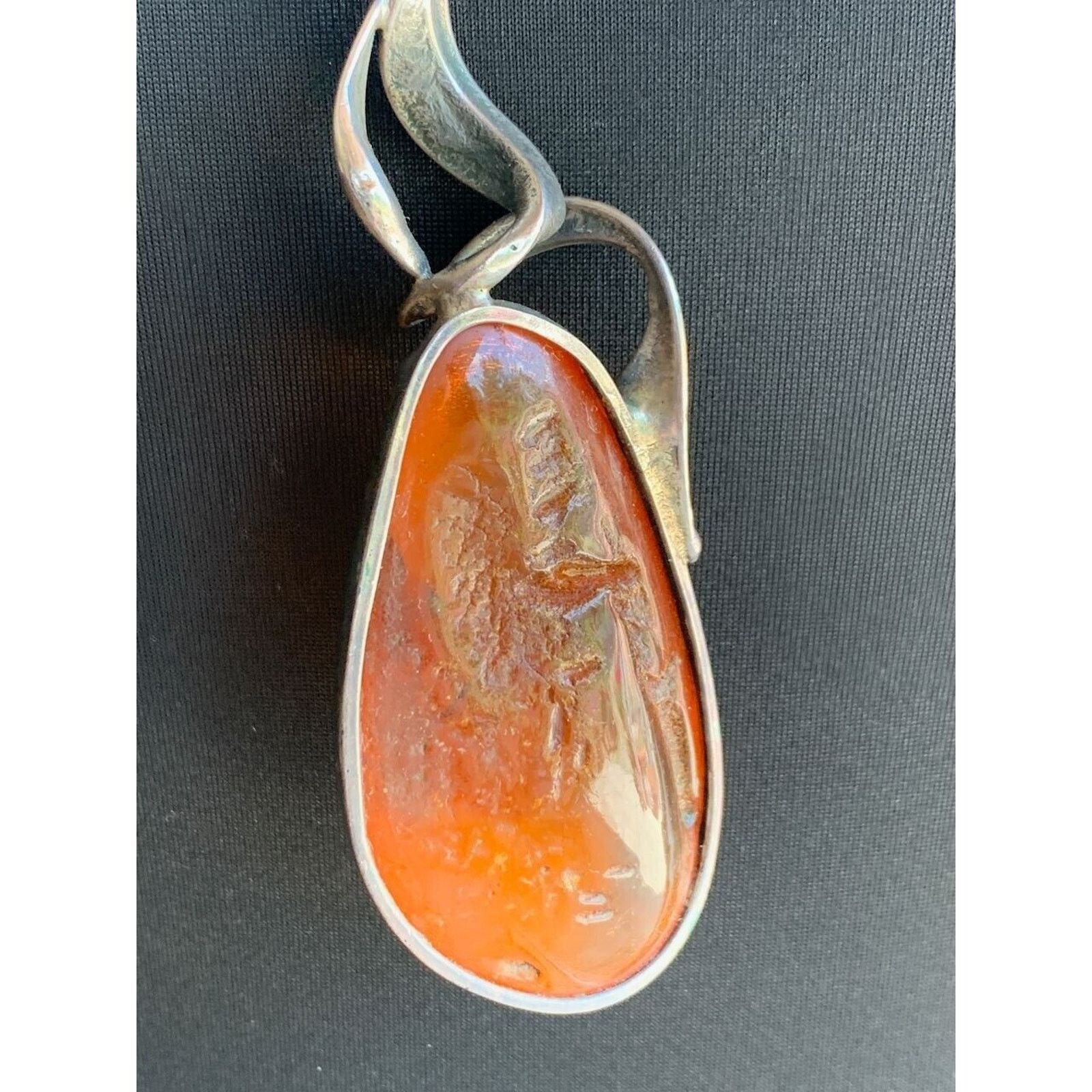Other Signed MM 800 Silver Warsaw Poland Vintage Amber Necklace Size ONE SIZE - 6 Thumbnail
