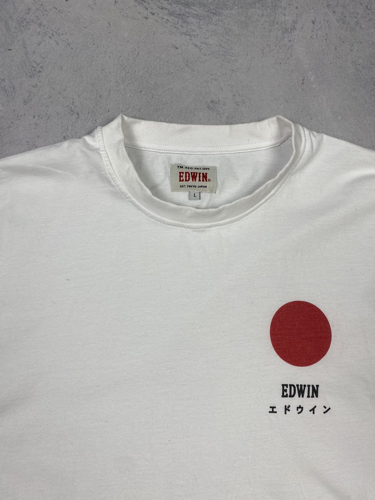 Edwin Edwin Japanese Band Whit Cotton T Shirt Size L Size US L / EU 52-54 / 3 - 5 Thumbnail