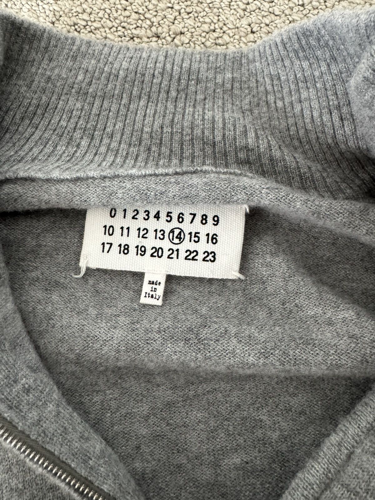 Maison Margiela MMM14 Half Zip Sweater - Medium Size US M / EU 48-50 / 2 - 3 Thumbnail